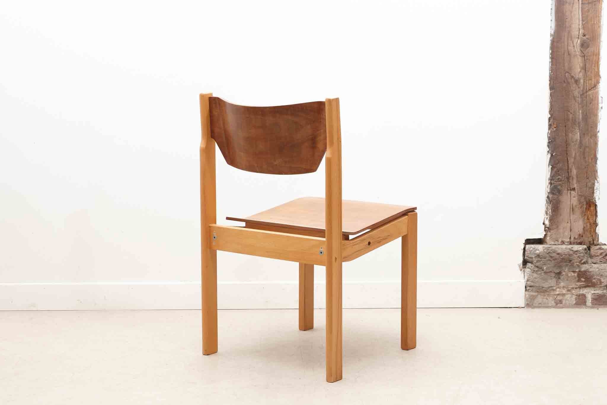 Chaise style scandinave chêne et hêtre Cartel de Belleville