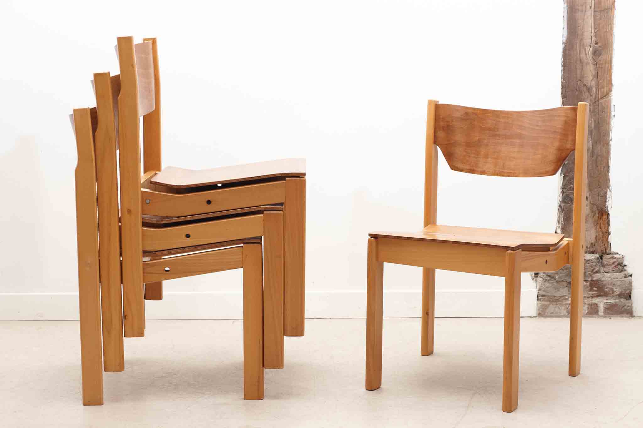 Chaise style scandinave chêne et hêtre