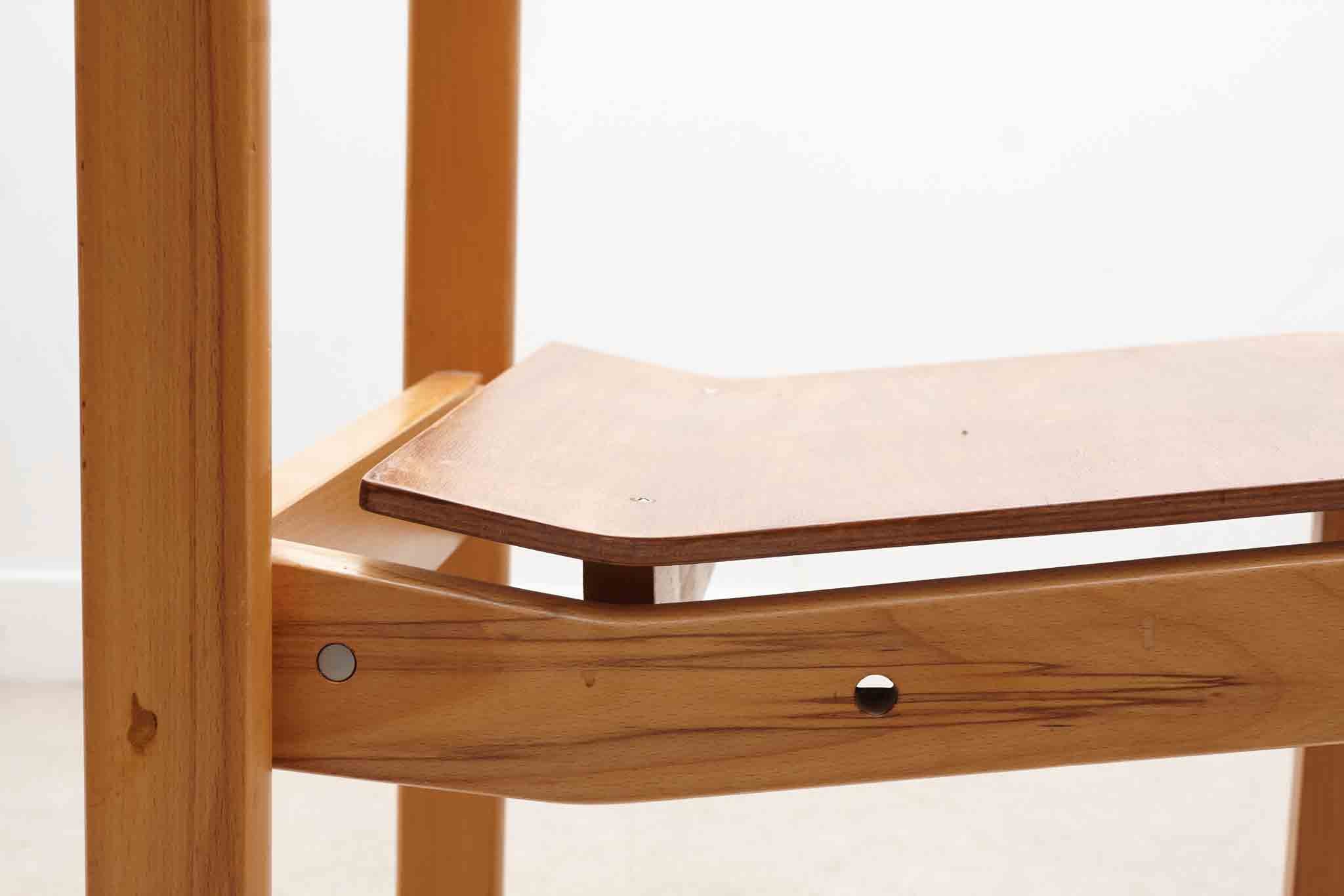 Chaise style scandinave chêne et hêtre Cartel de Belleville