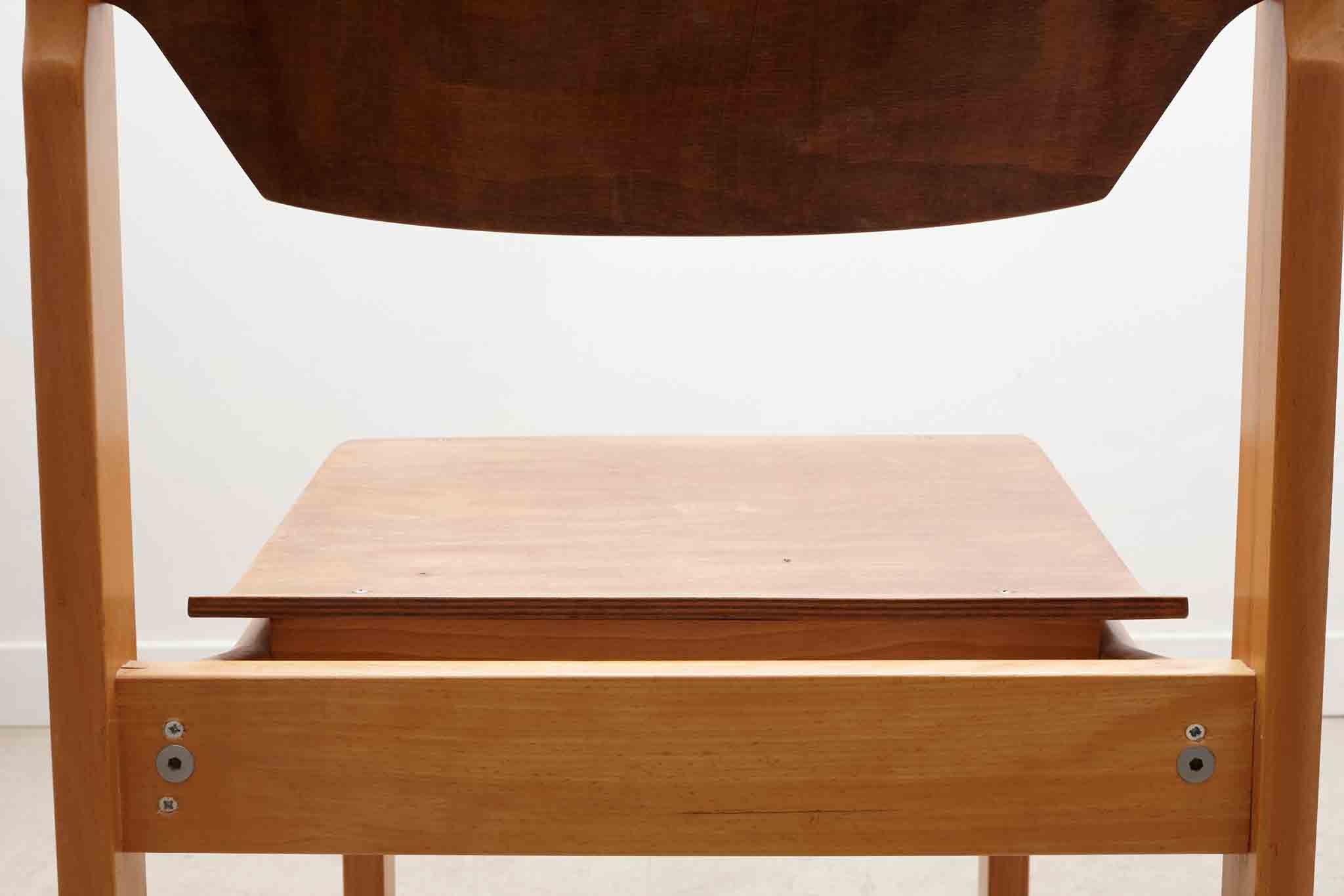 Chaise style scandinave chêne et hêtre Cartel de Belleville