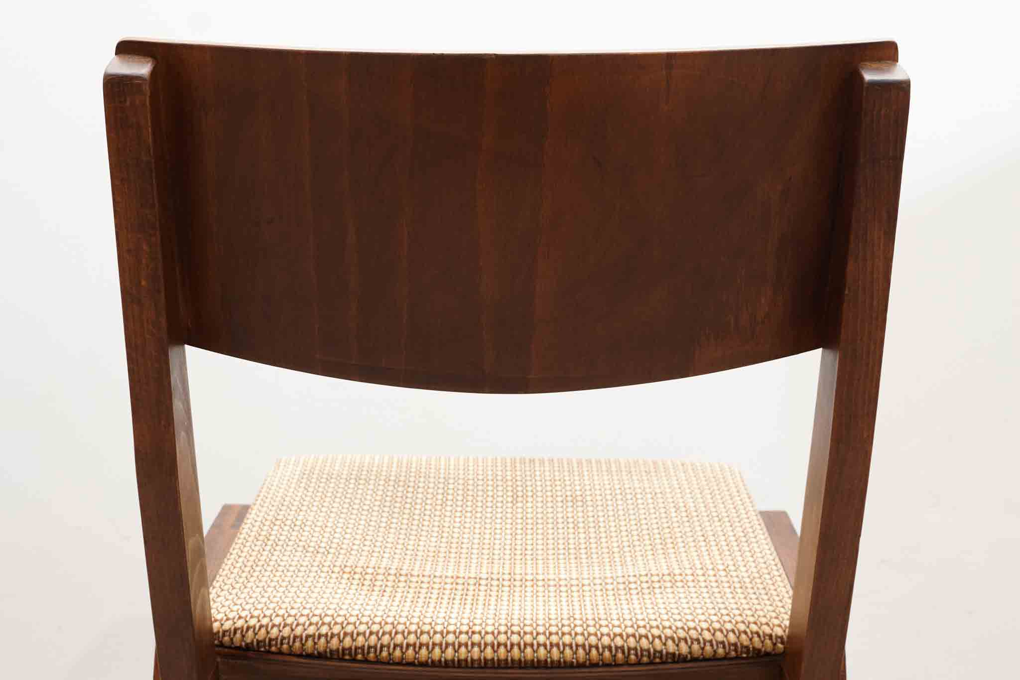 Chaise bistrot style scandinave chêne foncé