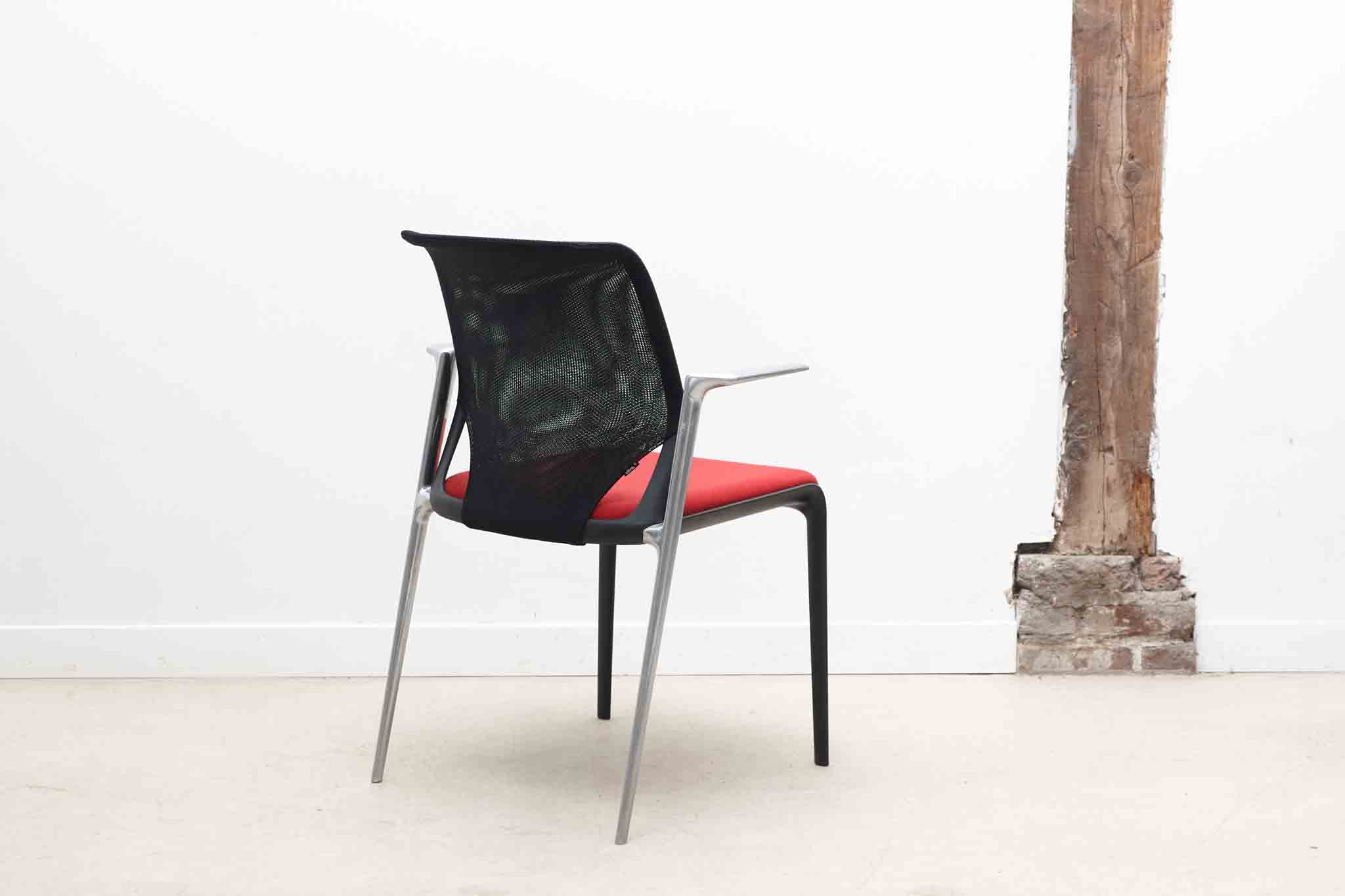 Chaise Vitra Medaslim par Alberto Meda orange / rouge et noir Cartel de Belleville