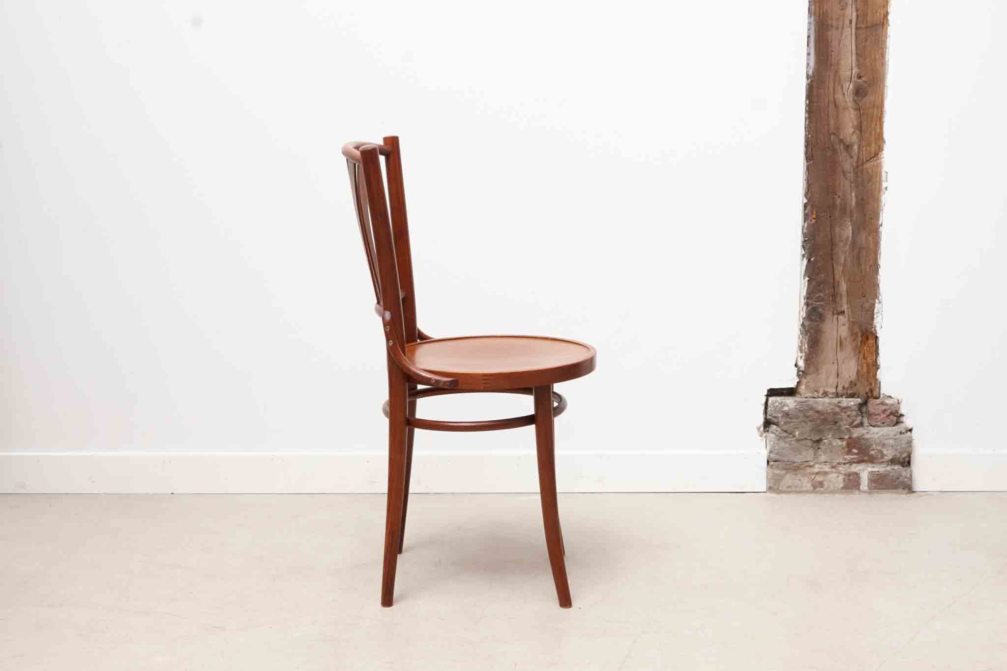 Chaise bistrot style Thonet acajou