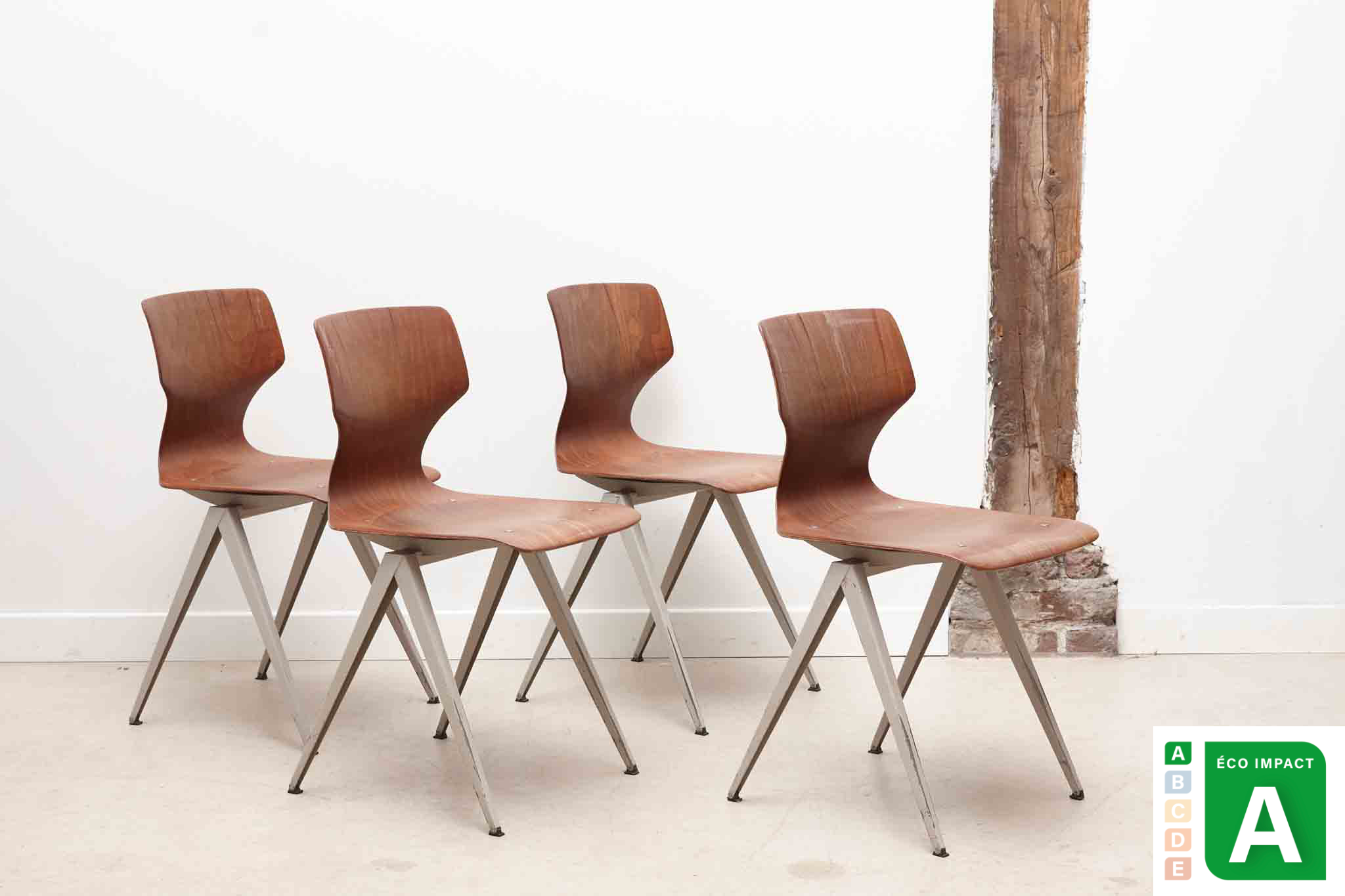 Chaise Galvanitas S19 chêne / blanc 1ère edition