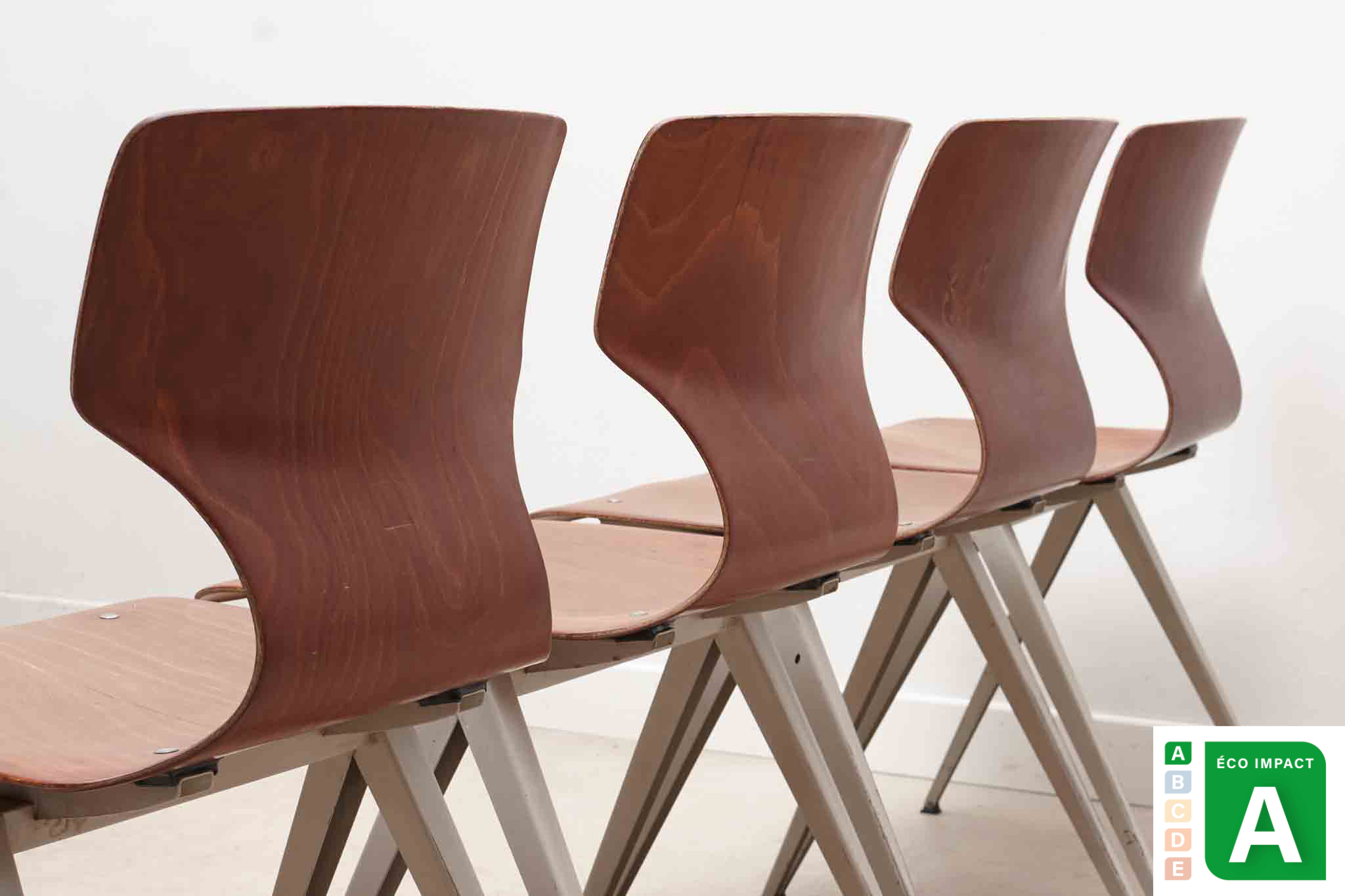 Chaise Galvanitas S19 chêne / blanc 1ère edition