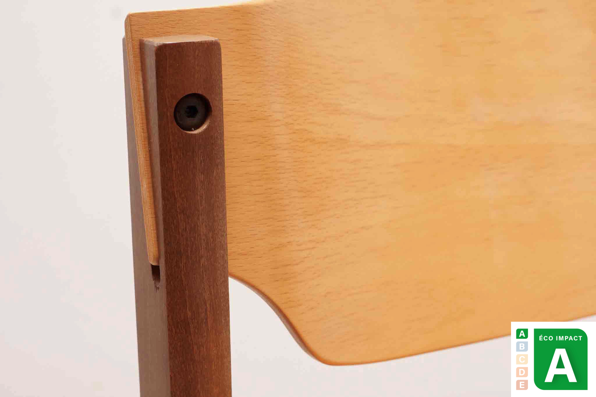 Chaise style scandinave chêne / hêtre Cartel de Belleville