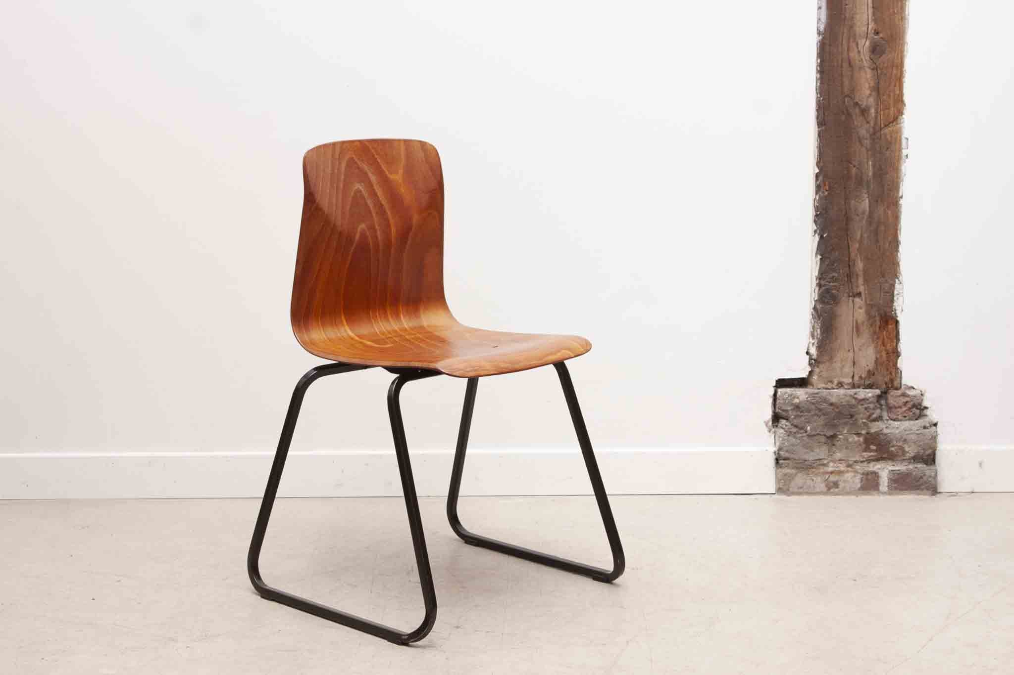 Chaise Galvanitas S23 chêne / marron