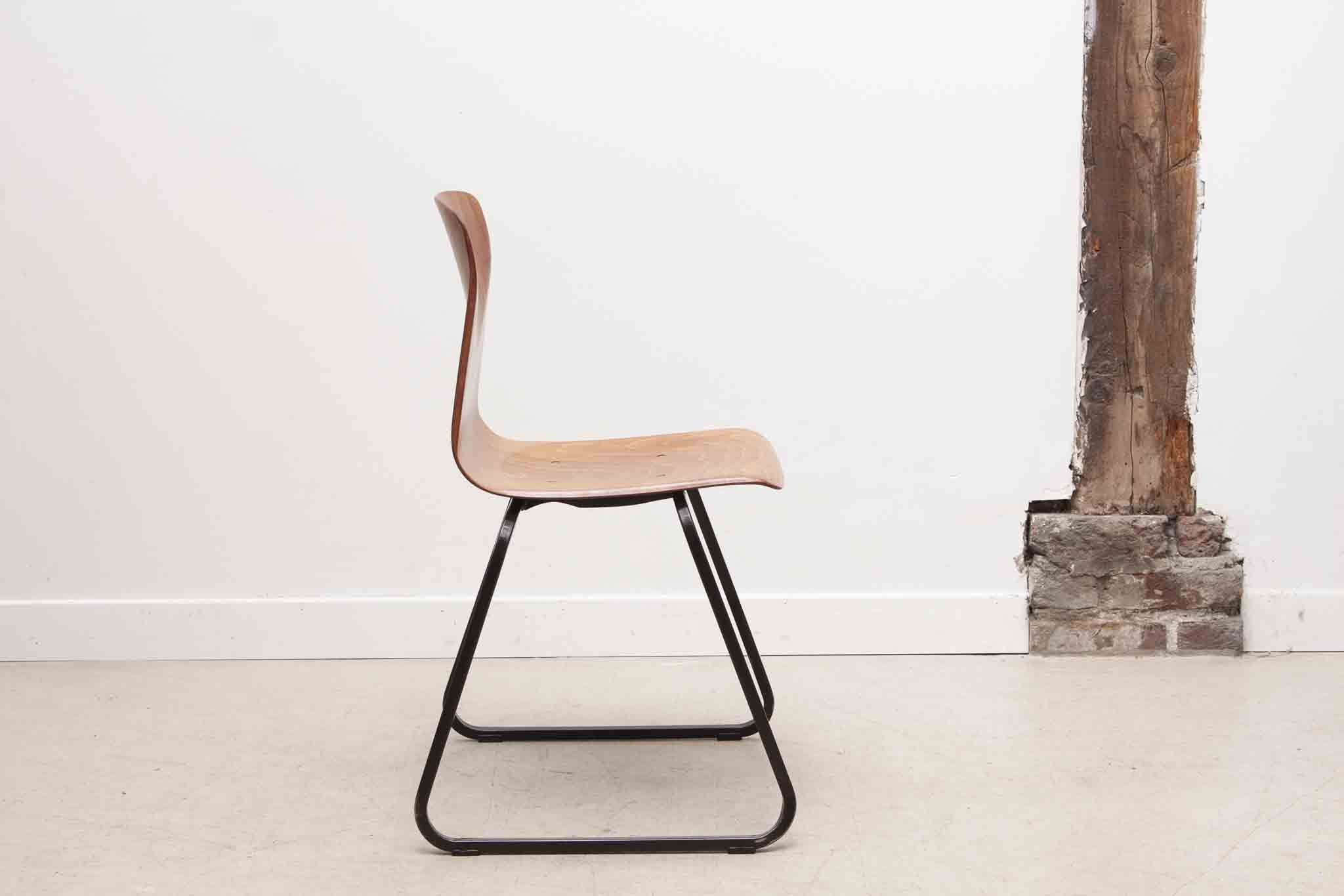 Chaise Galvanitas S23 chêne / marron