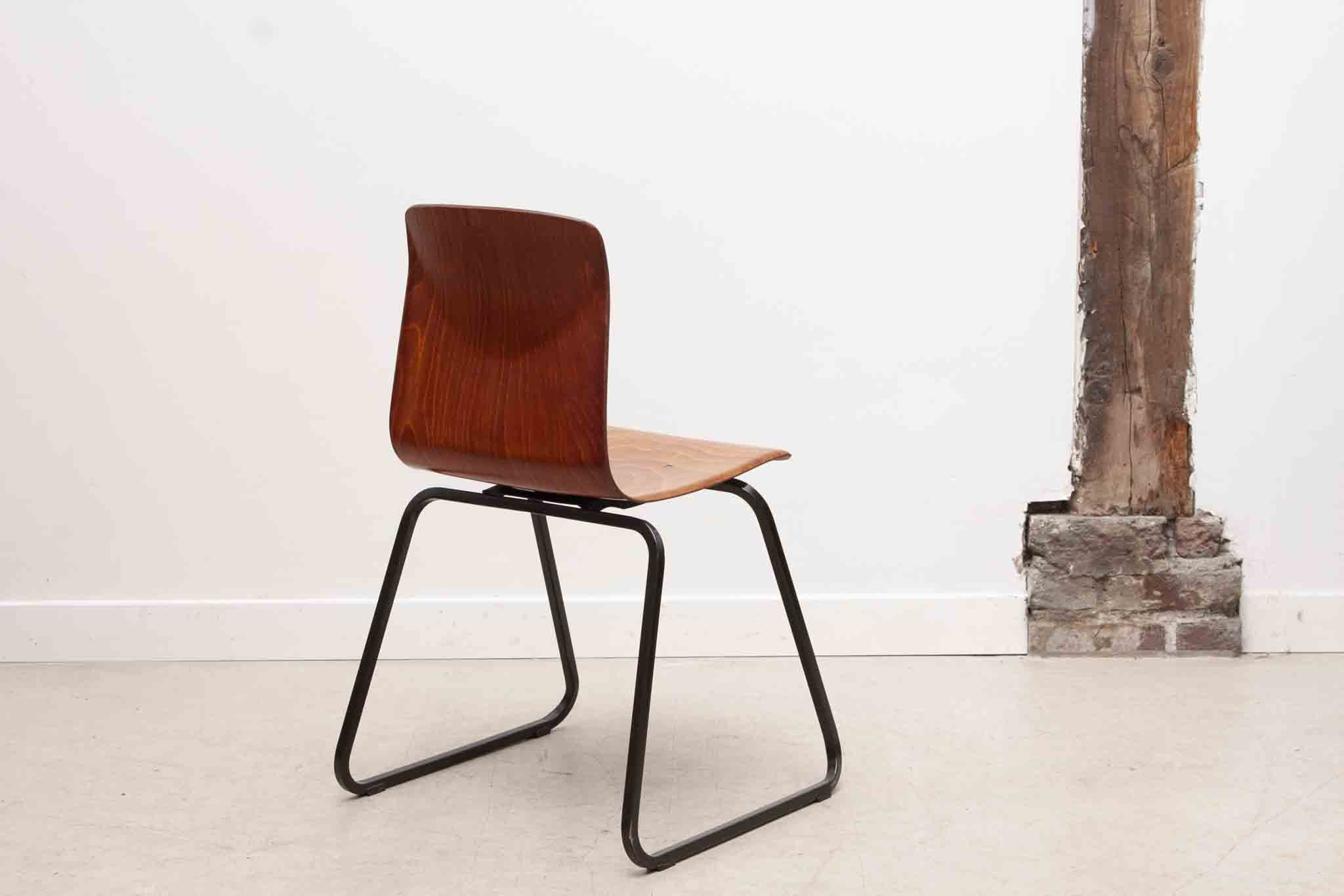 Chaise Galvanitas S23 chêne / marron