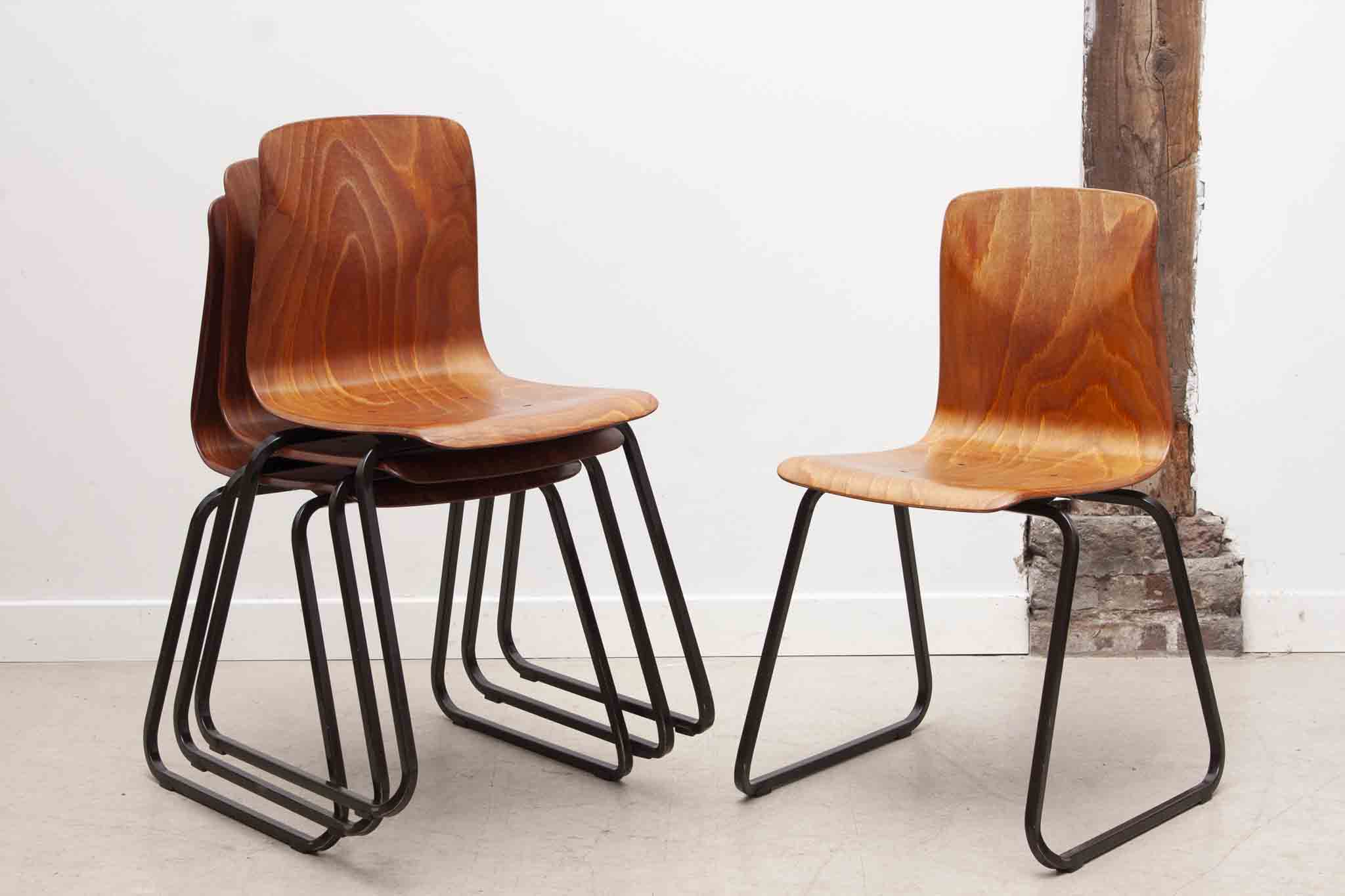 Chaise Galvanitas S23 chêne / marron