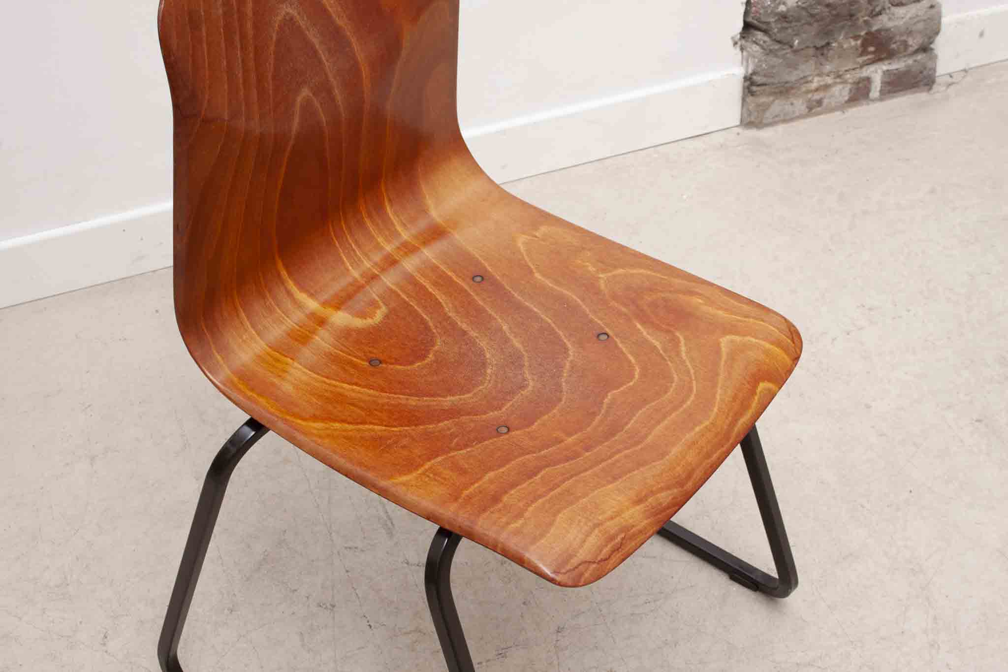 Chaise Galvanitas S23 chêne / marron