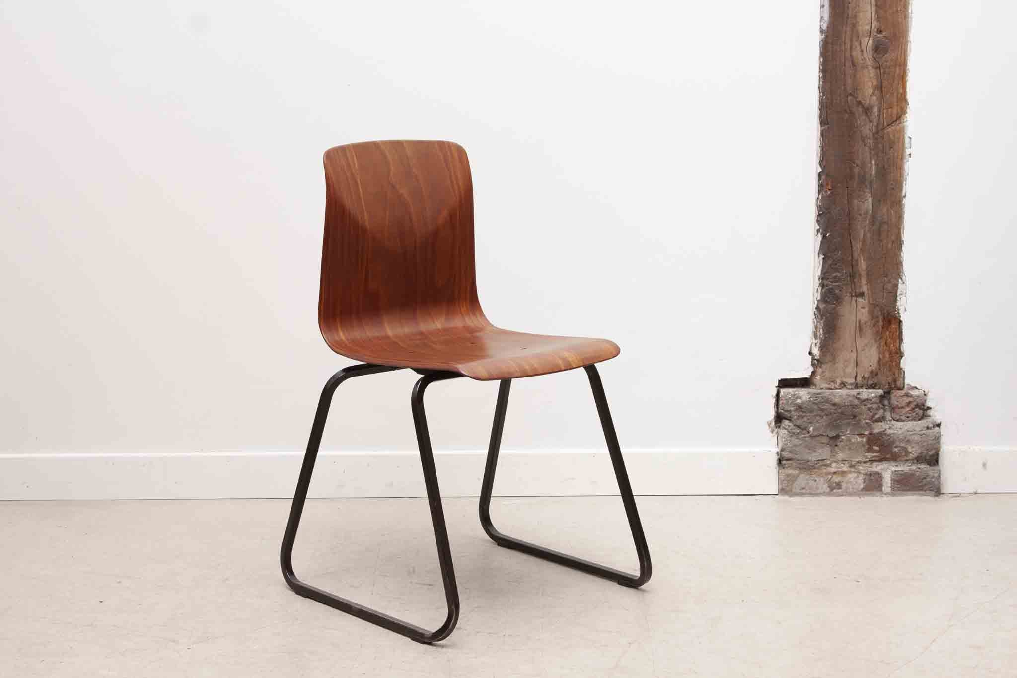 Chaise Galvanitas S23 chêne / marron