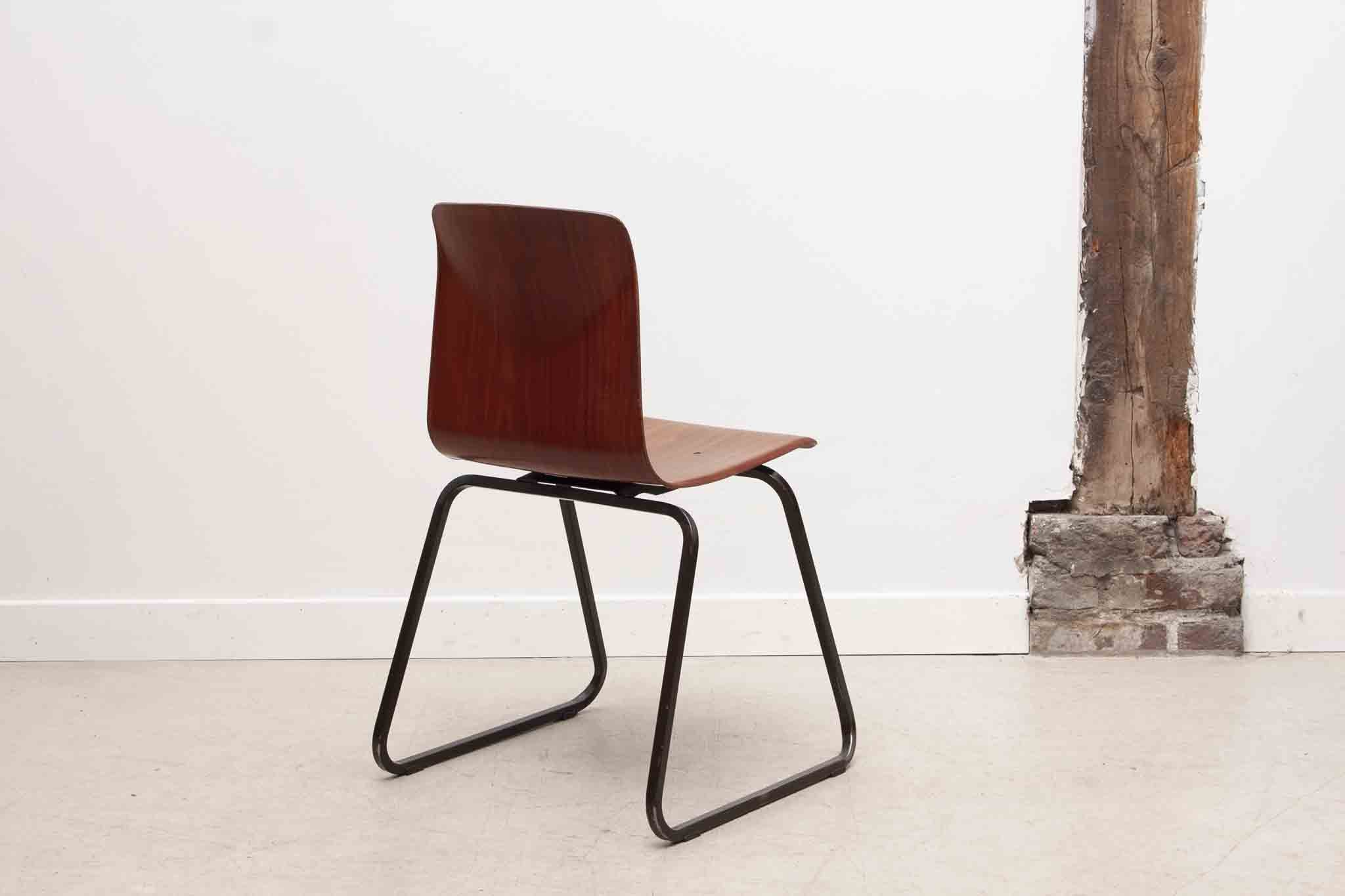 Chaise Galvanitas S23 chêne / marron