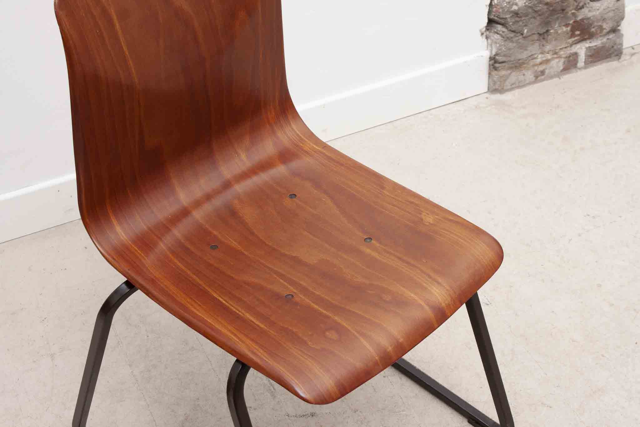 Chaise Galvanitas S23 chêne / marron