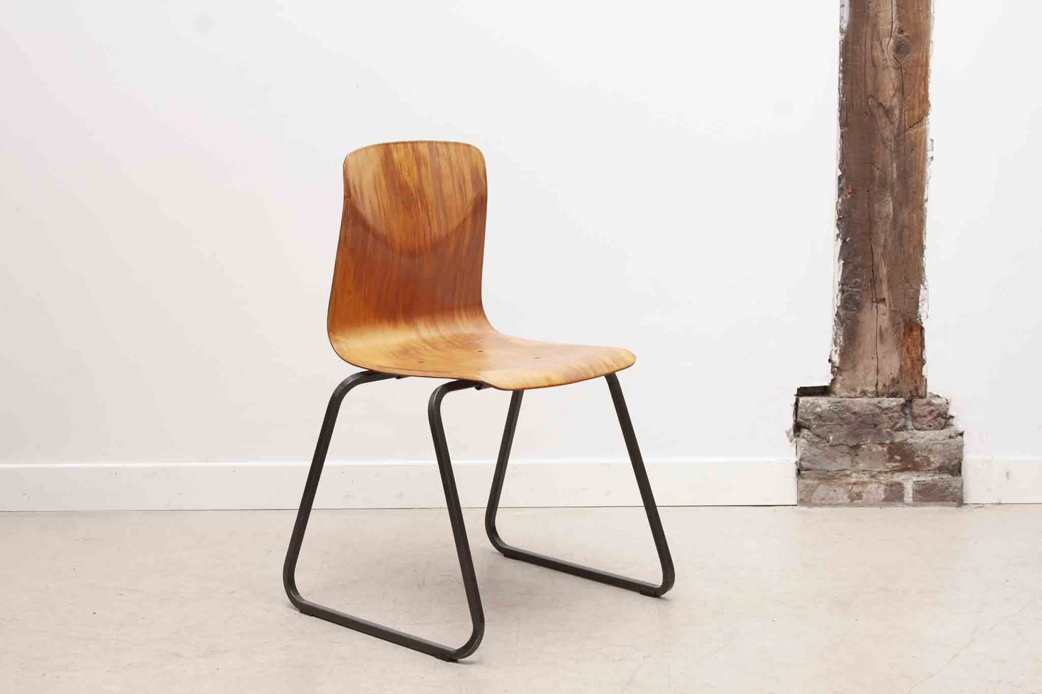 Chaise Galvanitas S23 hêtre / marron