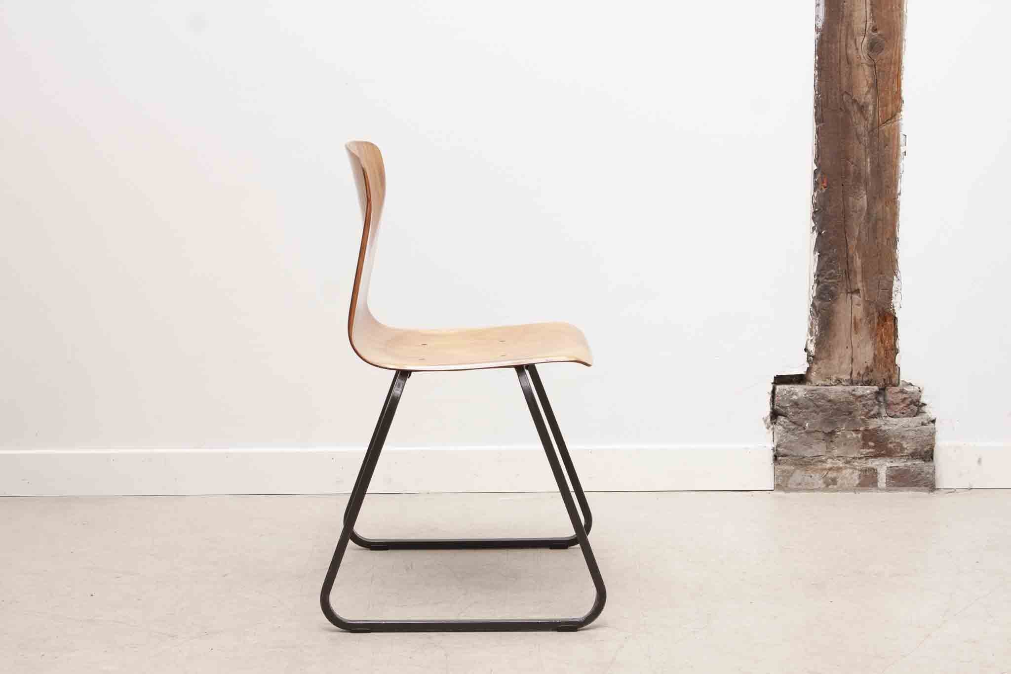 Chaise Galvanitas S23 hêtre / marron