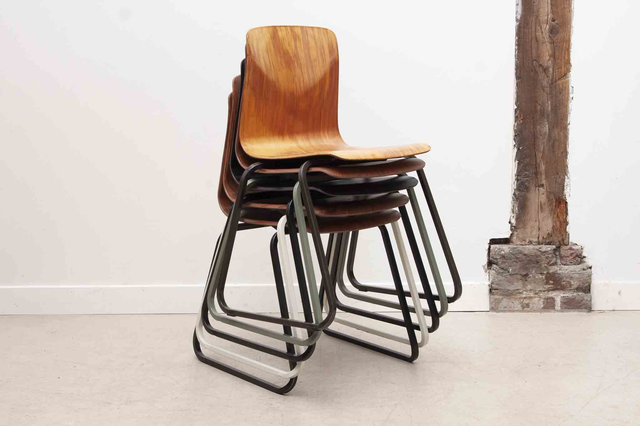 Chaise Galvanitas S23 hêtre / marron