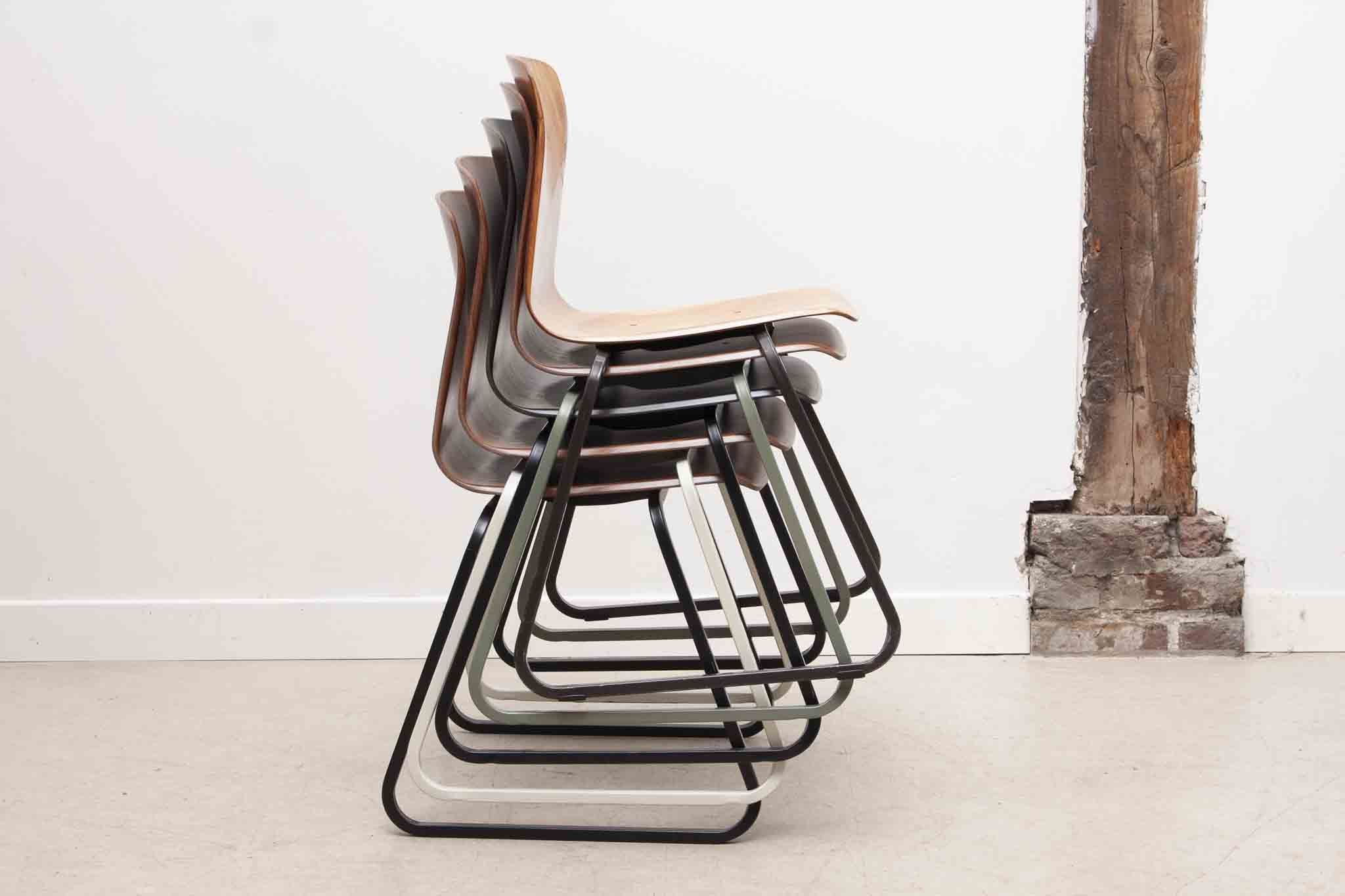 Chaise Galvanitas S23 hêtre / marron