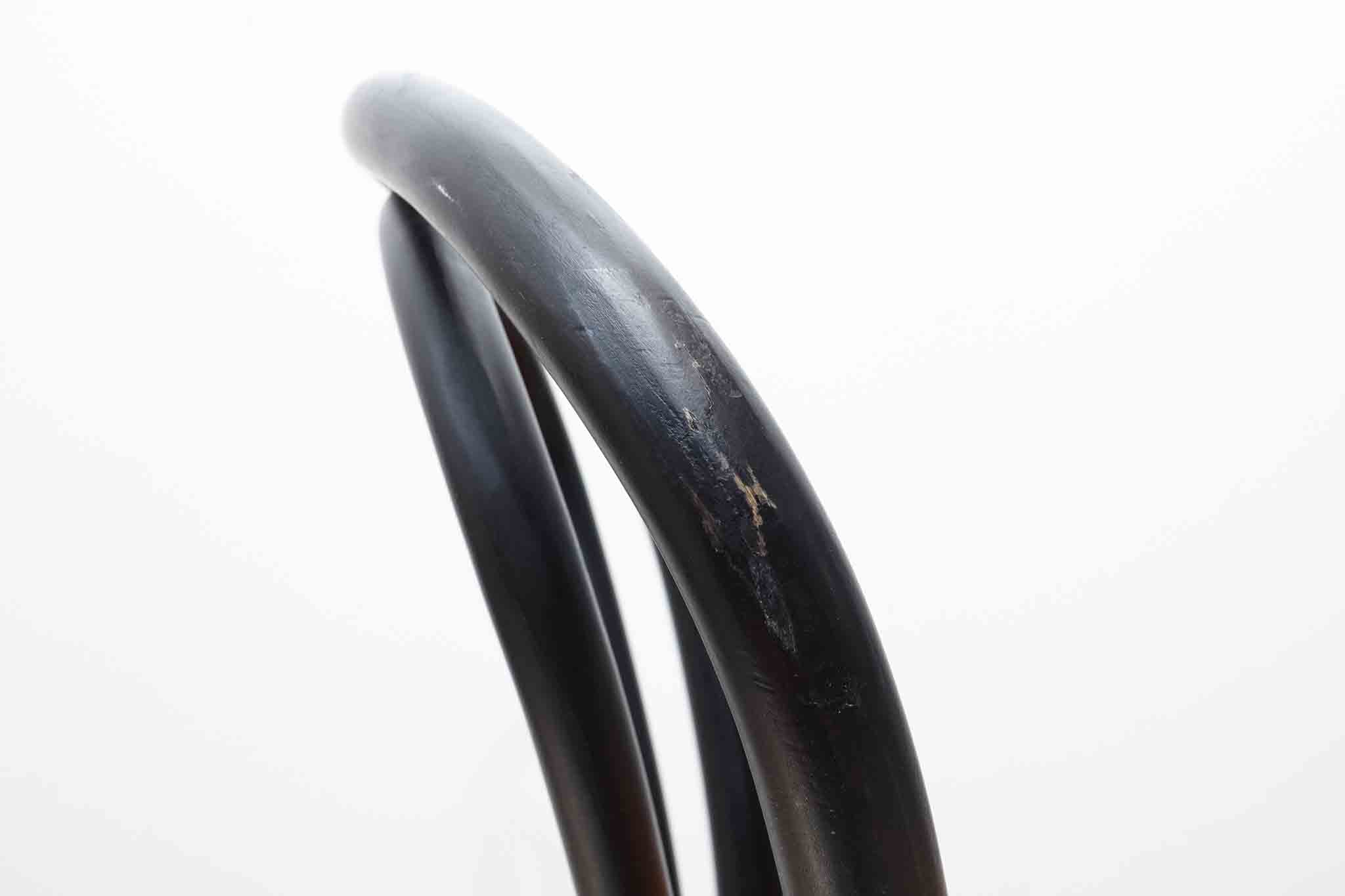 Chaise haute bistrot Satelliet 16/C orange / noire