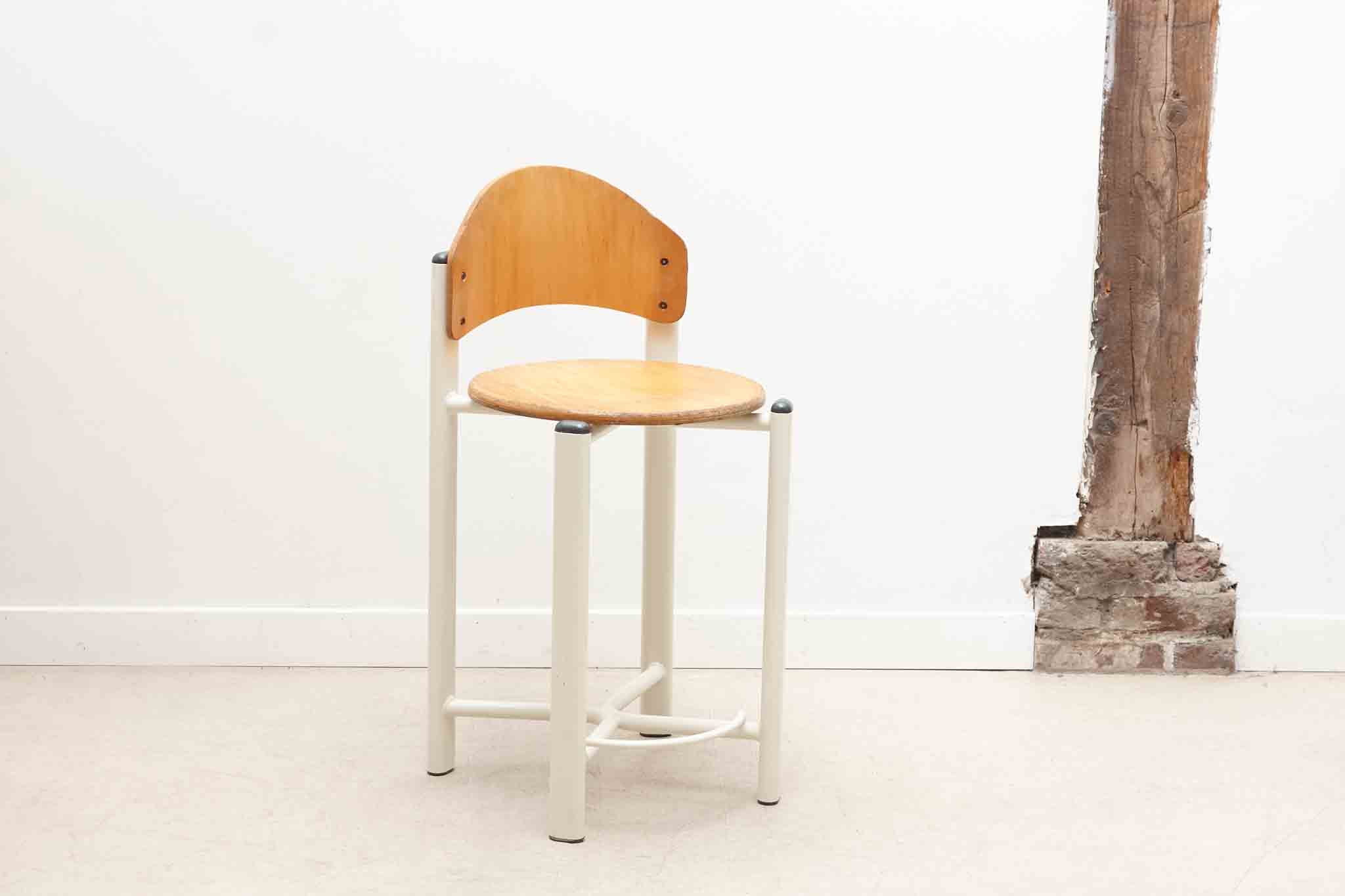 Chaise haute hêtre / blanc Cartel de Belleville