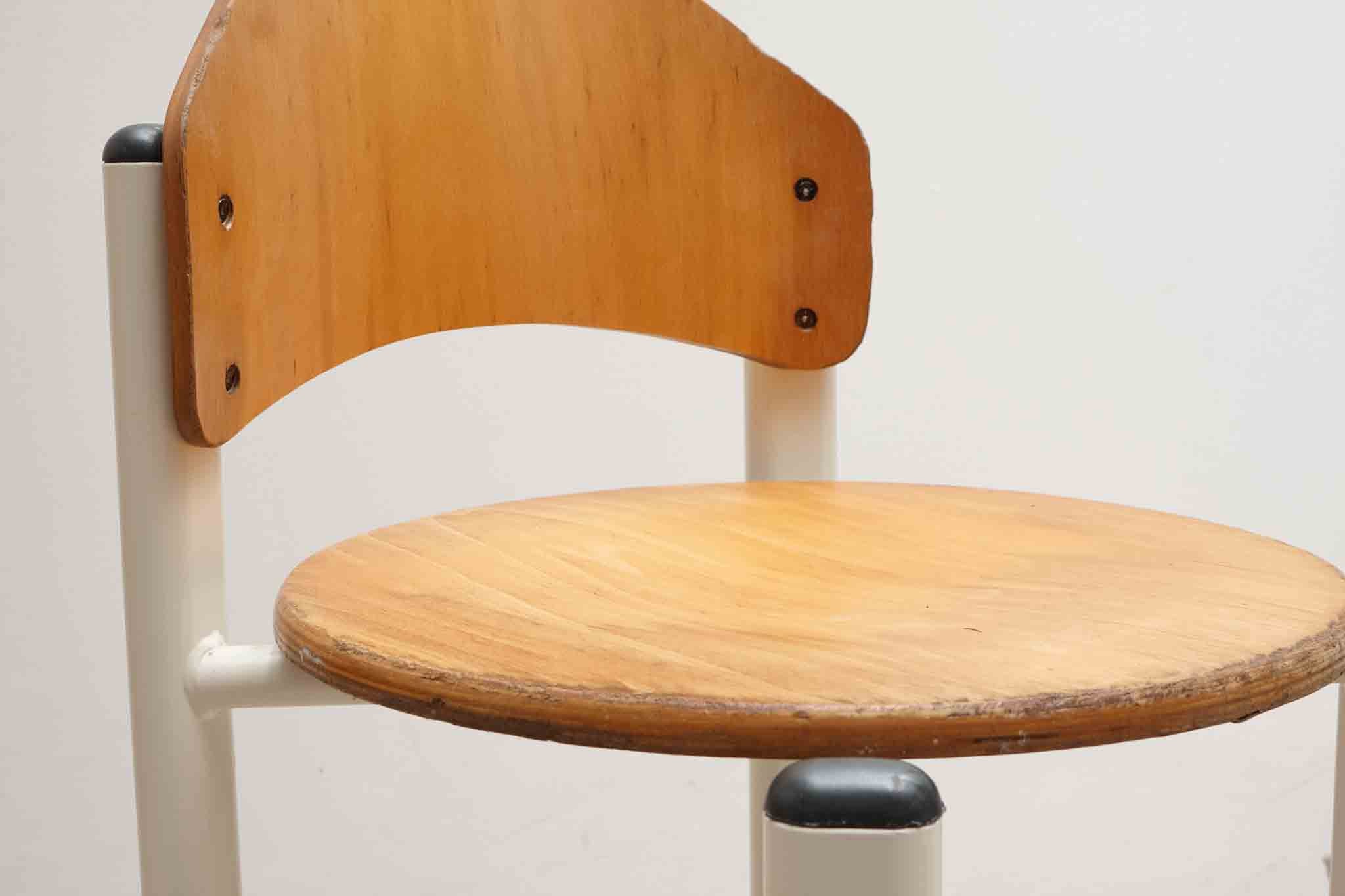 Chaise haute hêtre / blanc