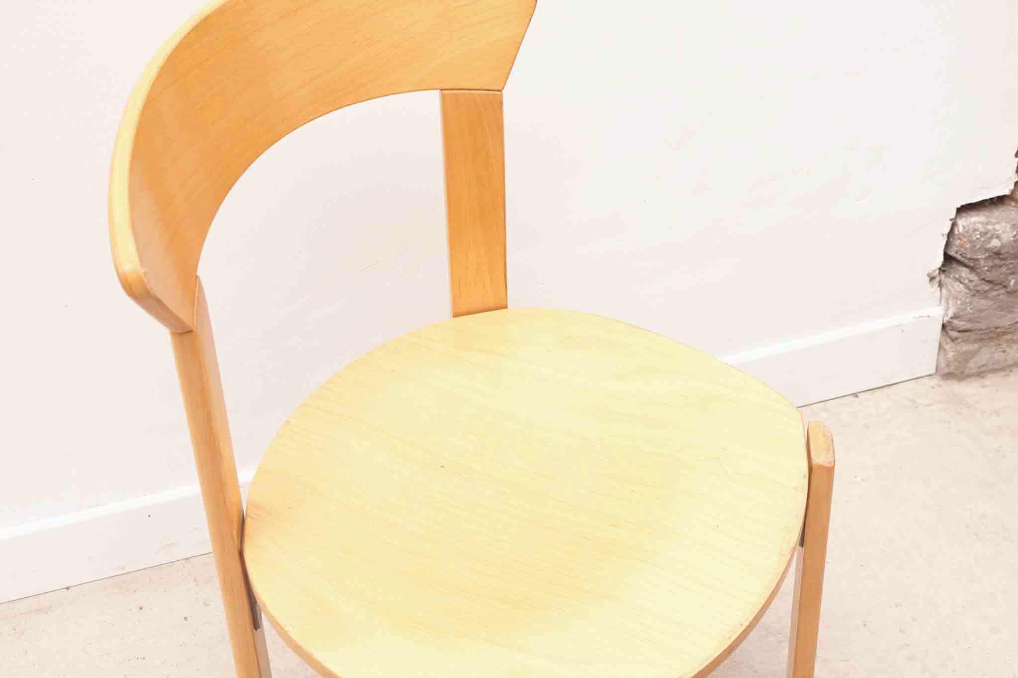 Chaise style Bruno Rey hêtre