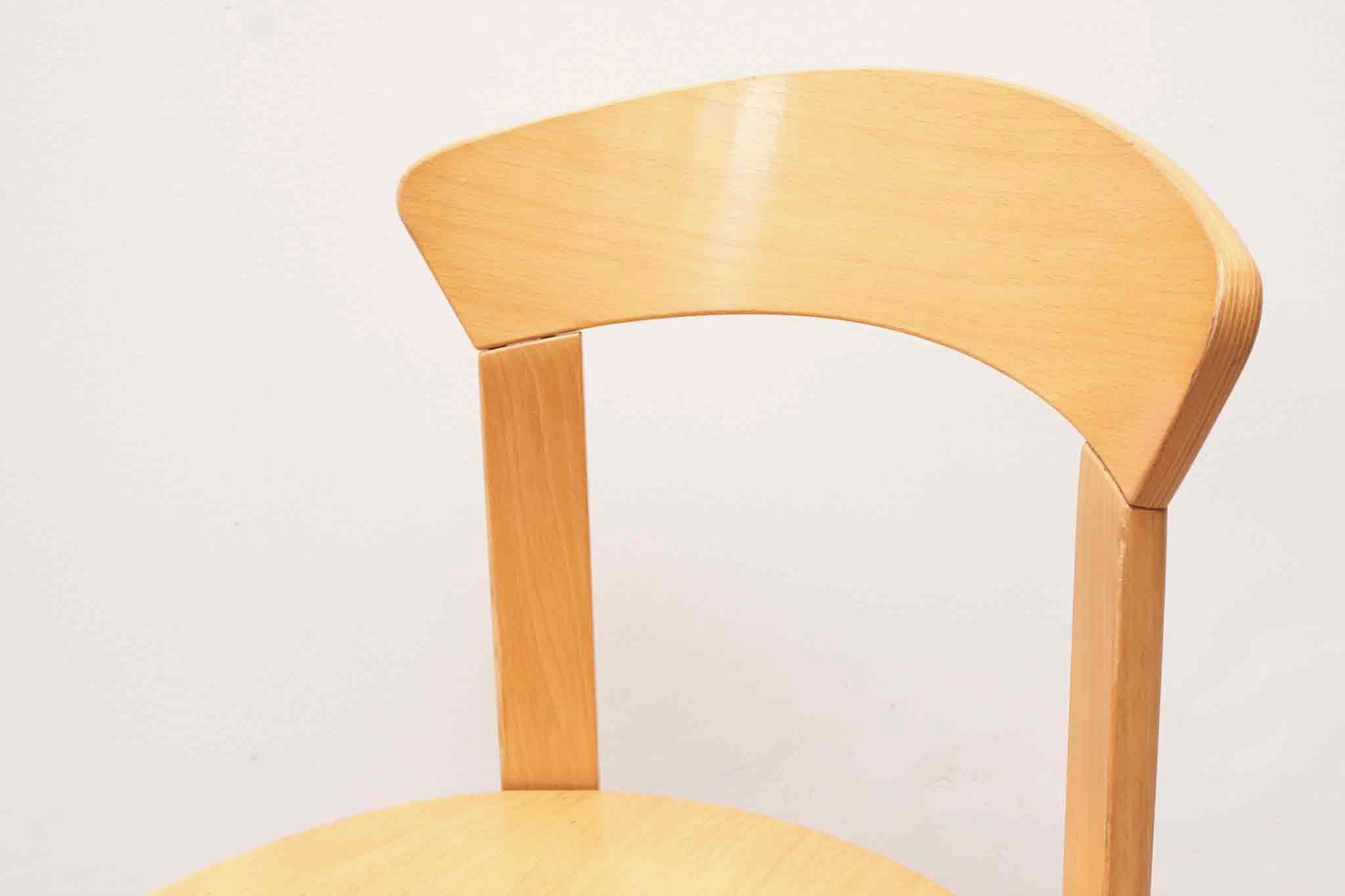 Chaise style Bruno Rey hêtre