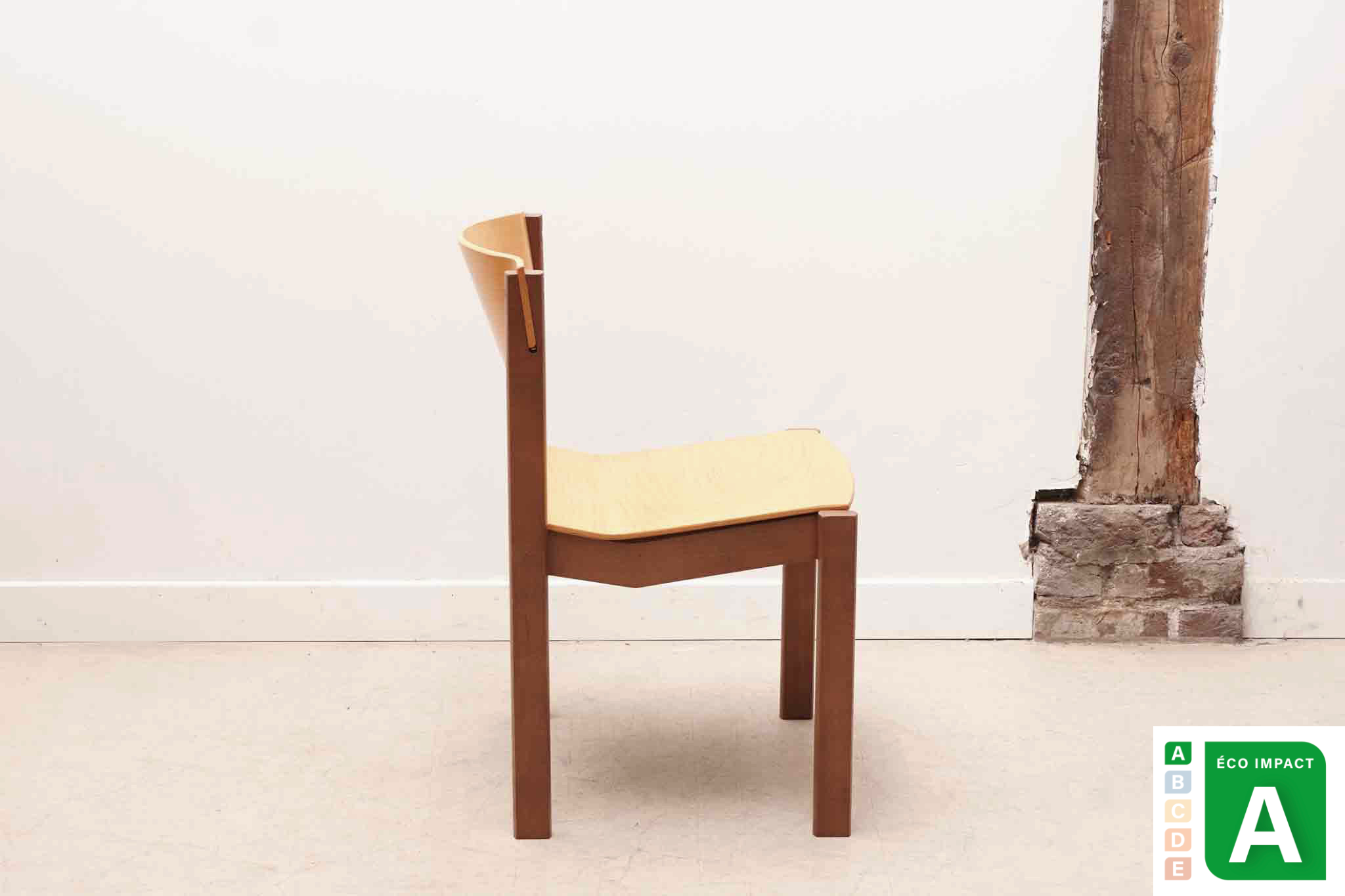 Chaise style scandinave chêne / hêtre Cartel de Belleville
