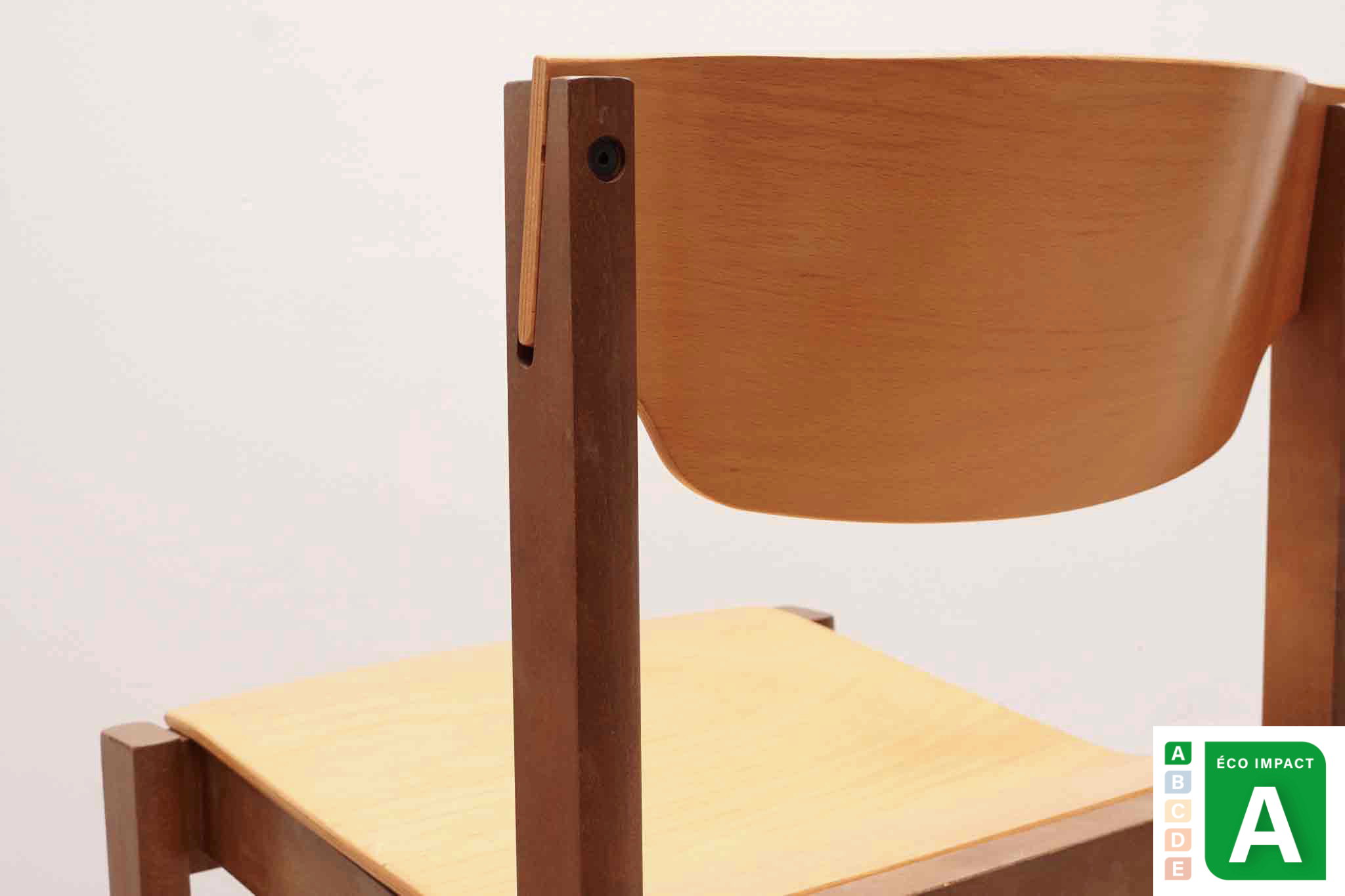 Chaise style scandinave chêne / hêtre Cartel de Belleville