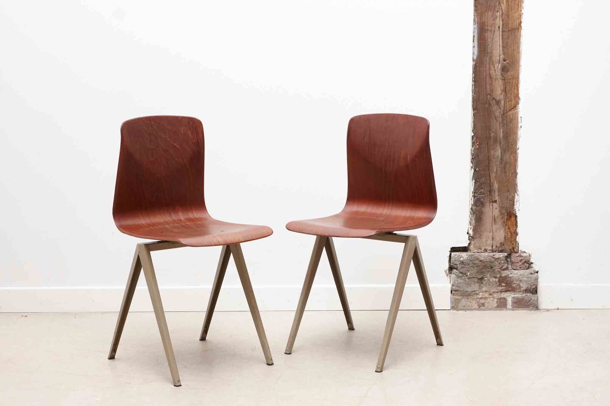 Chaise Galvanitas S19 acajou / beige