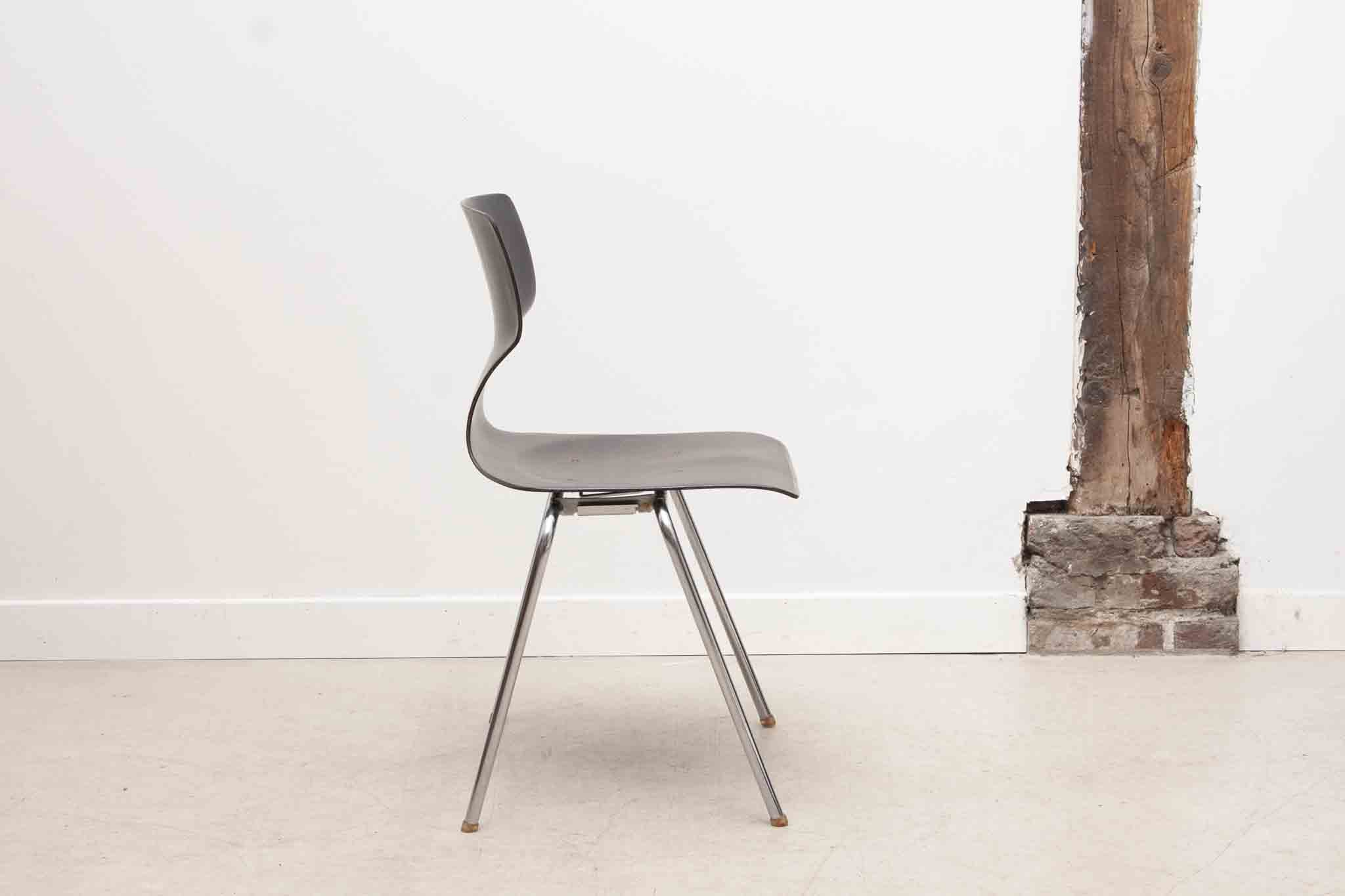 Chaise Flototto ébène / chrome