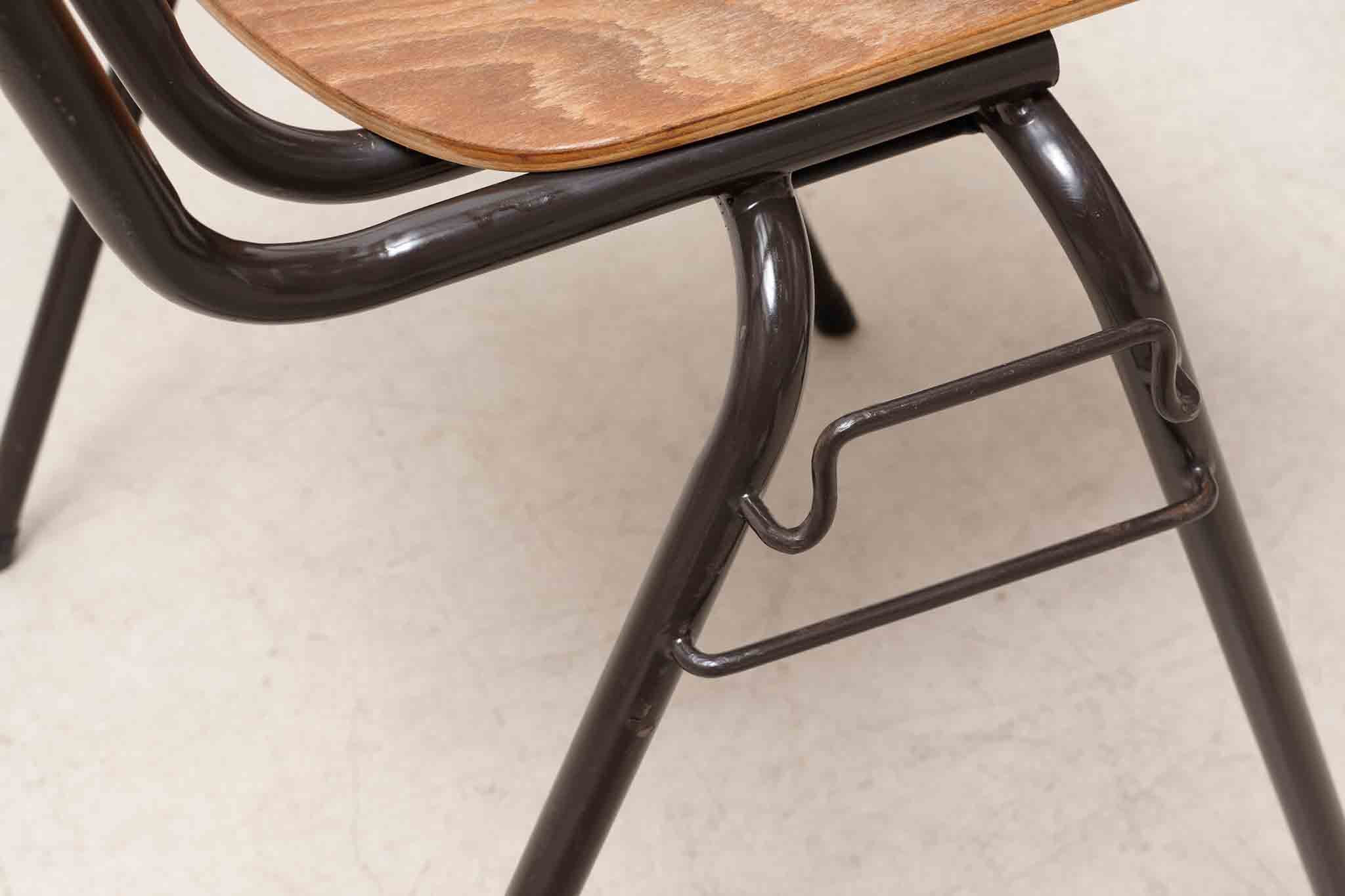 Chaise Kho Liang Le avec accoudoirs chêne