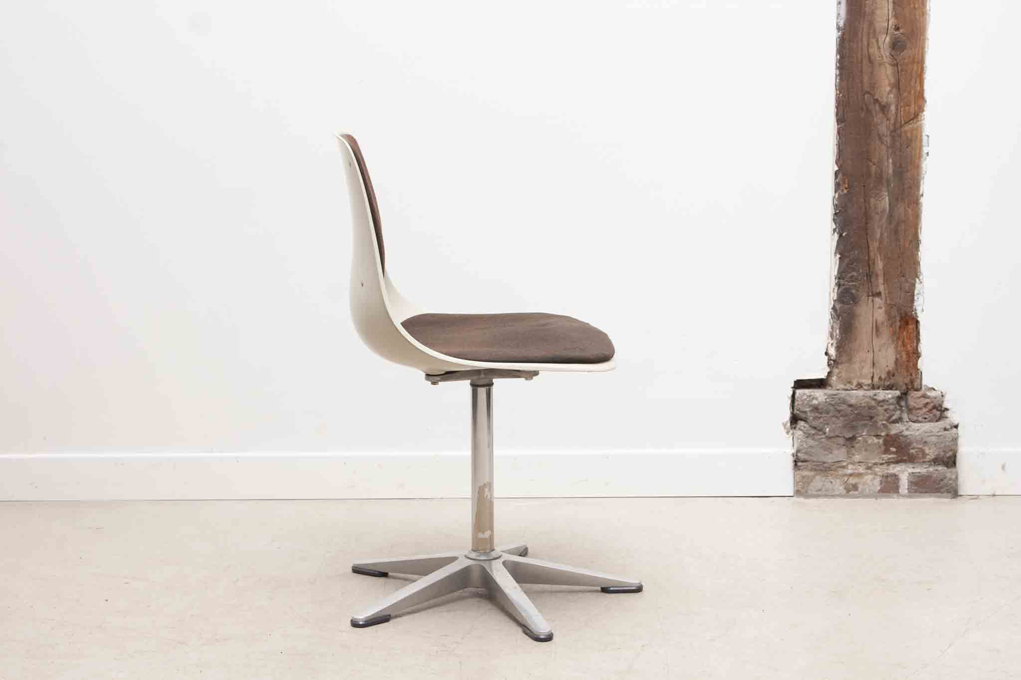 Chaises vintage Wilkhahn tulipe marron / blanc