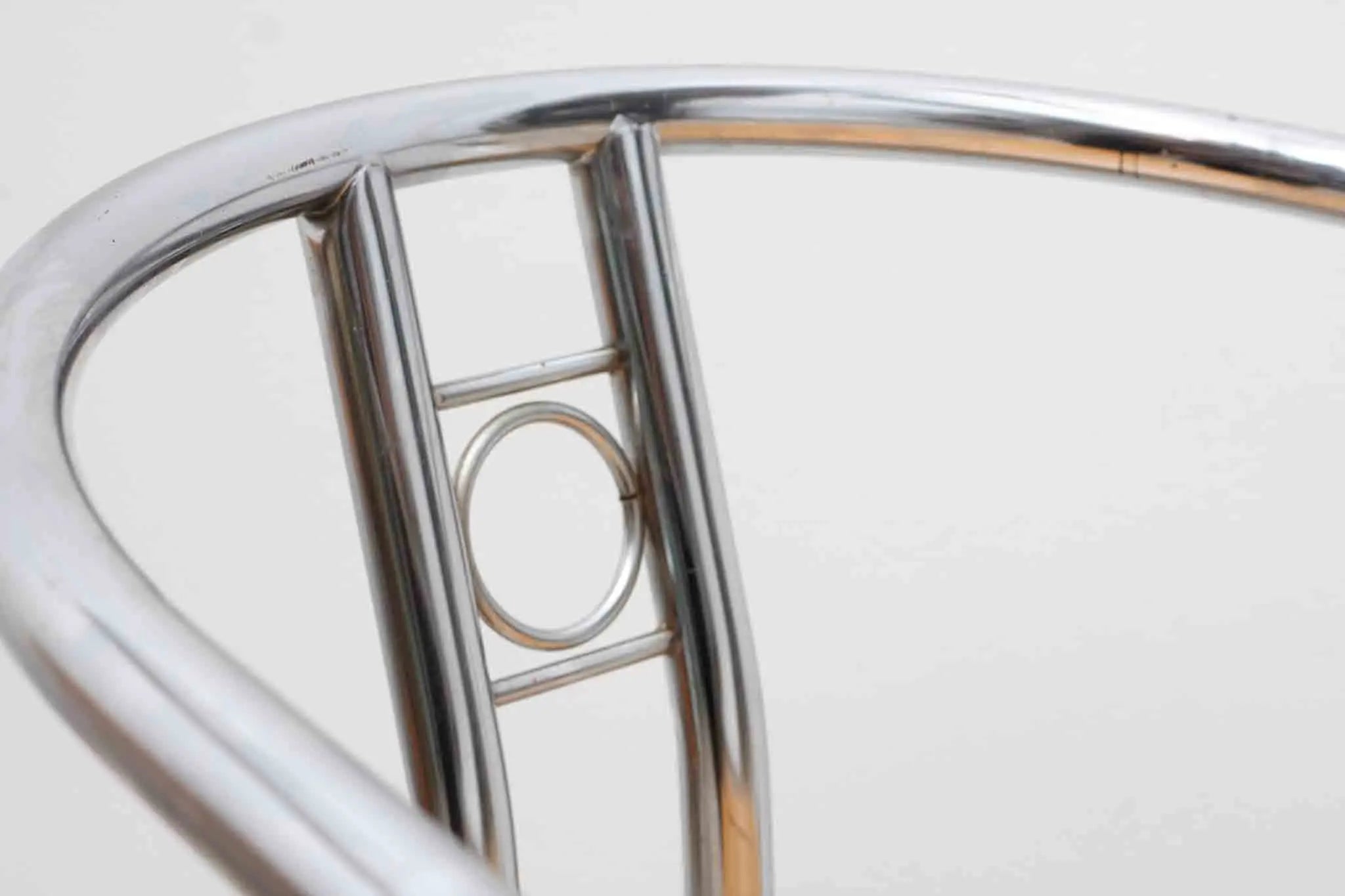 Chaise scandinave chrome / bois Cartel de Belleville