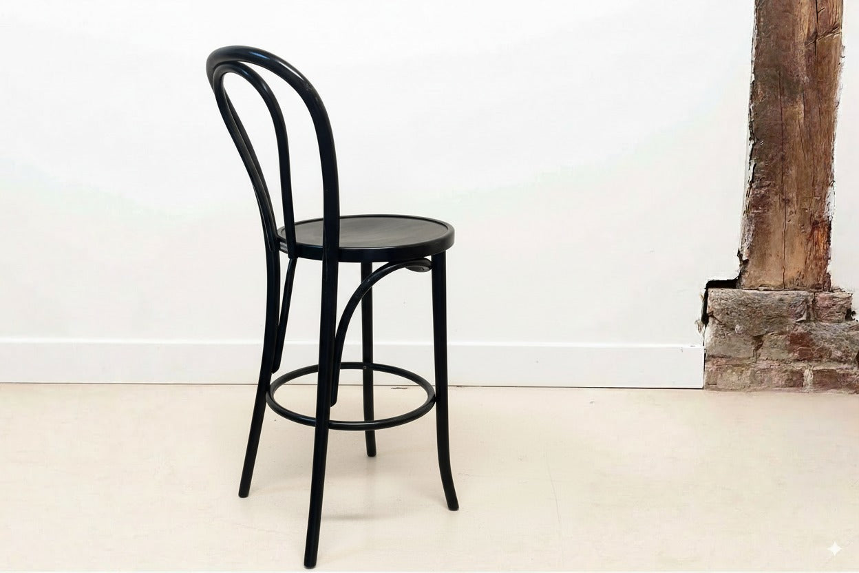 Chaise bistrot haute style Thonet noir Cartel de Belleville