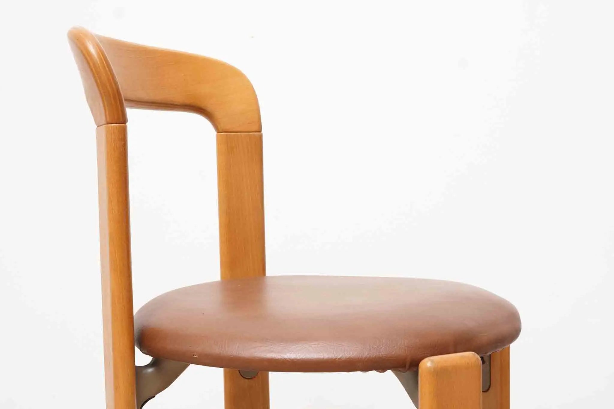 Chaise Bruno Rey par Kusch+co hêtre et marron Cartel de Belleville