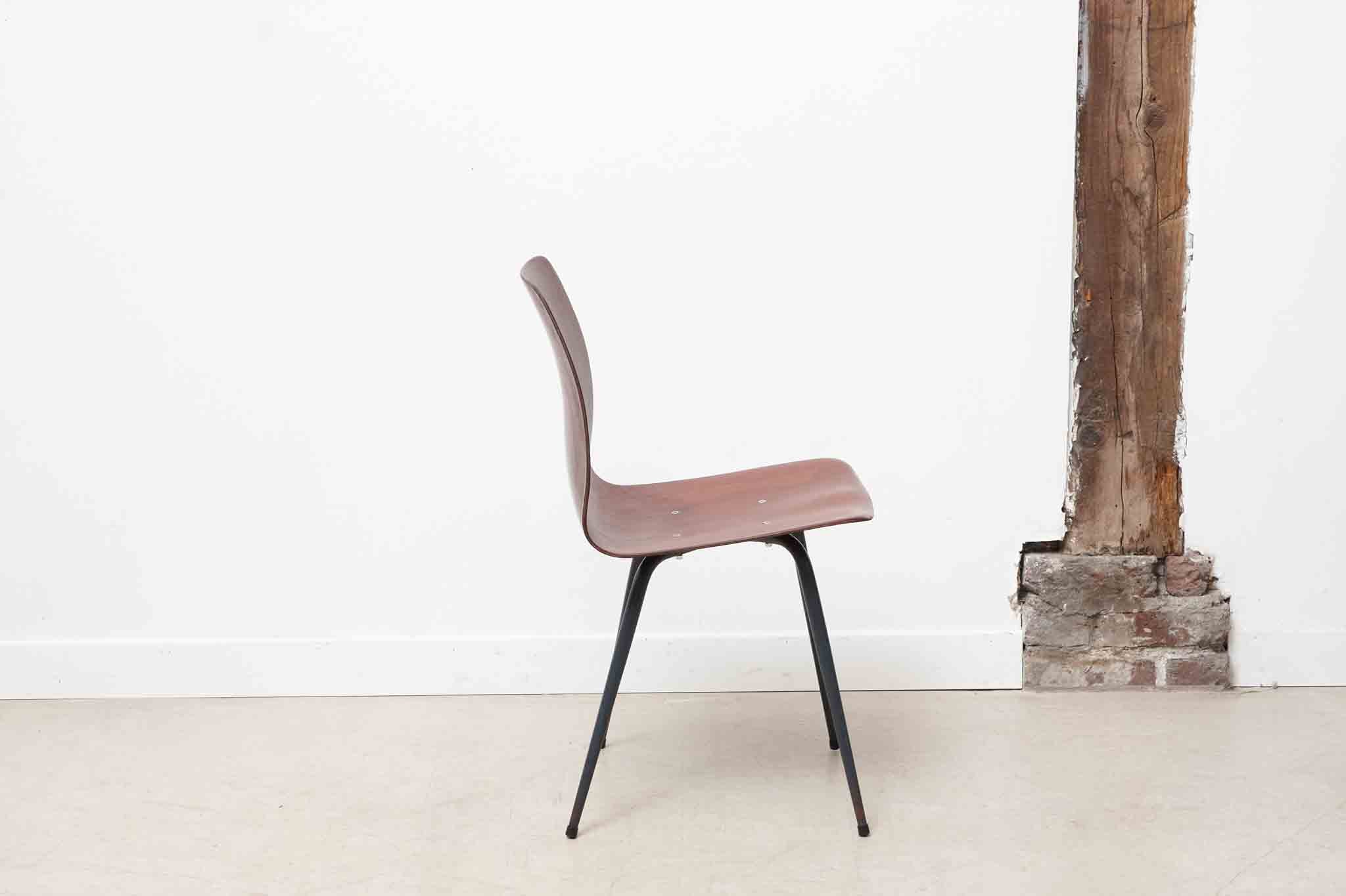 Chaise Spider acajou / gris