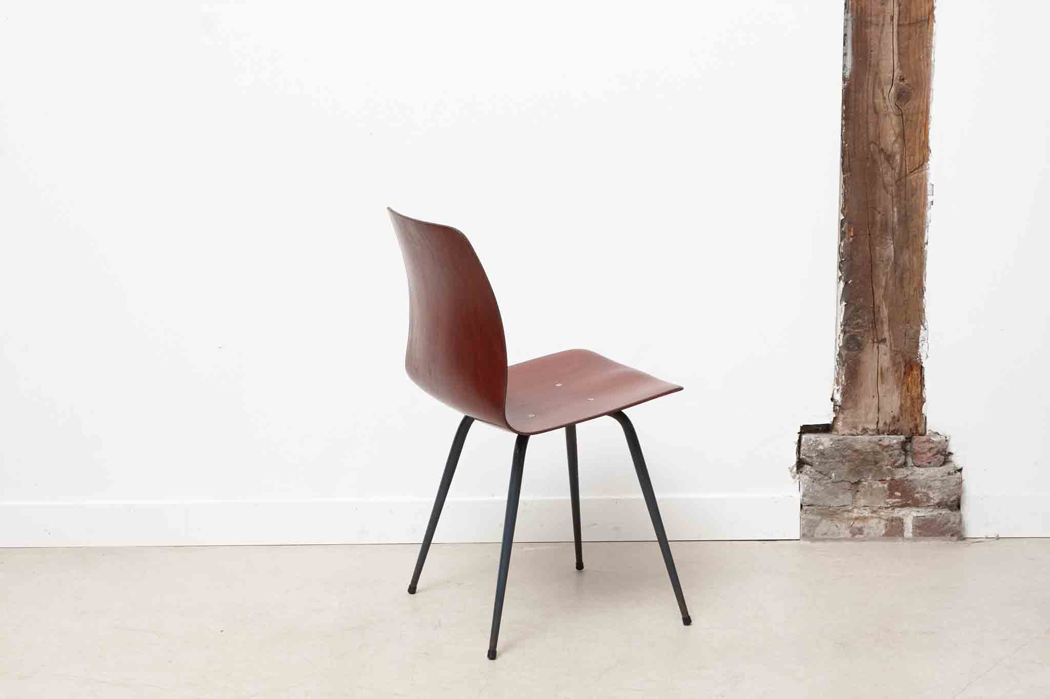 Chaise Spider acajou / gris