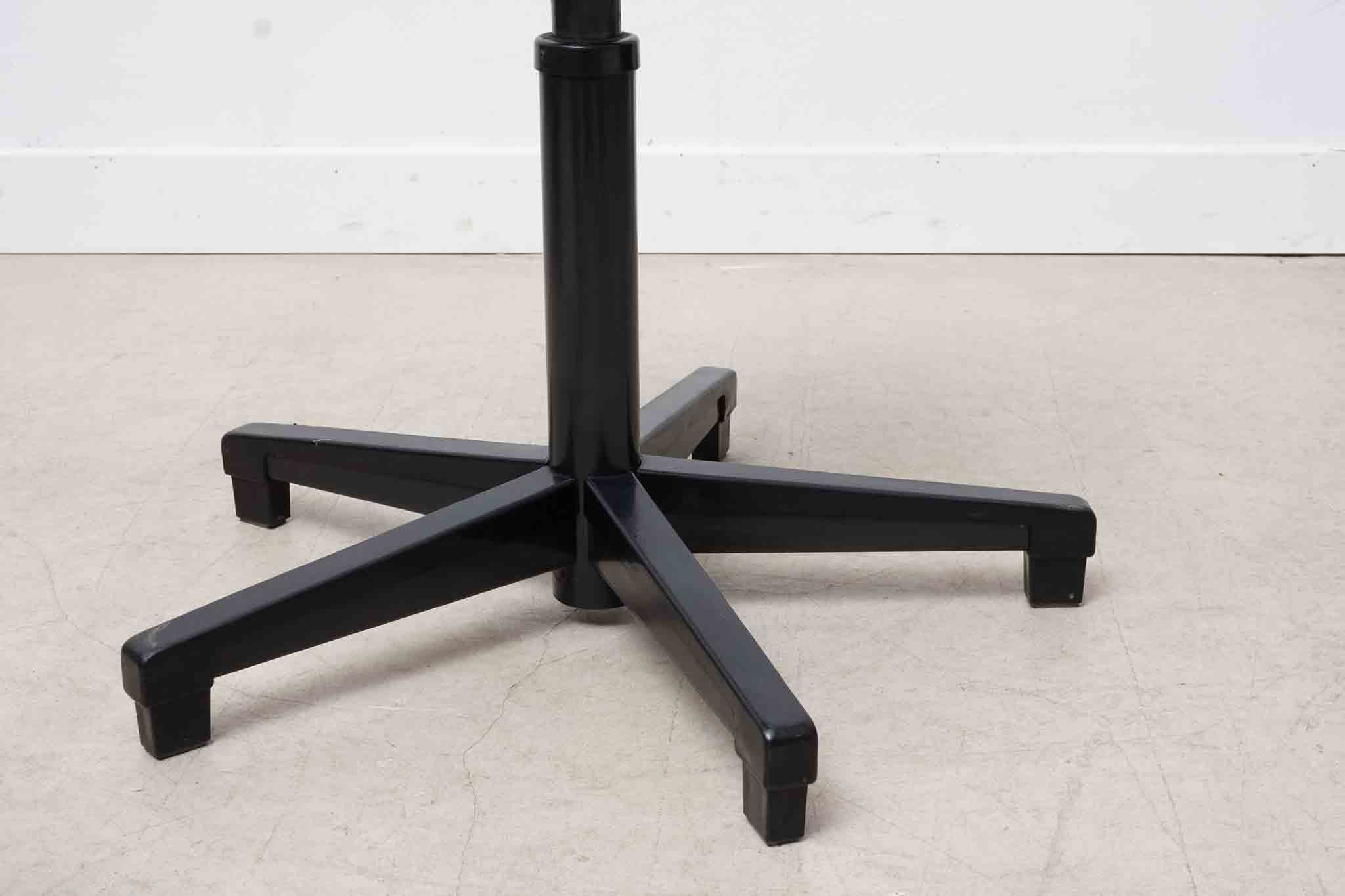 Tabouret bas ajustable chêne / noir