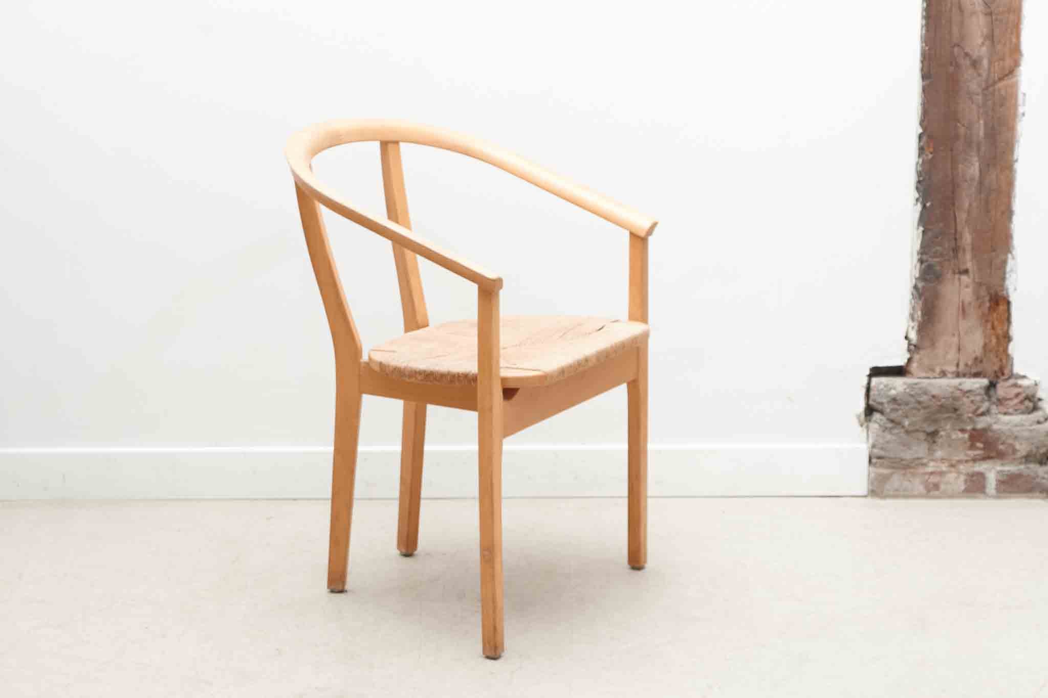 Lot de 4 chaises scandinave paillées Cartel de Belleville