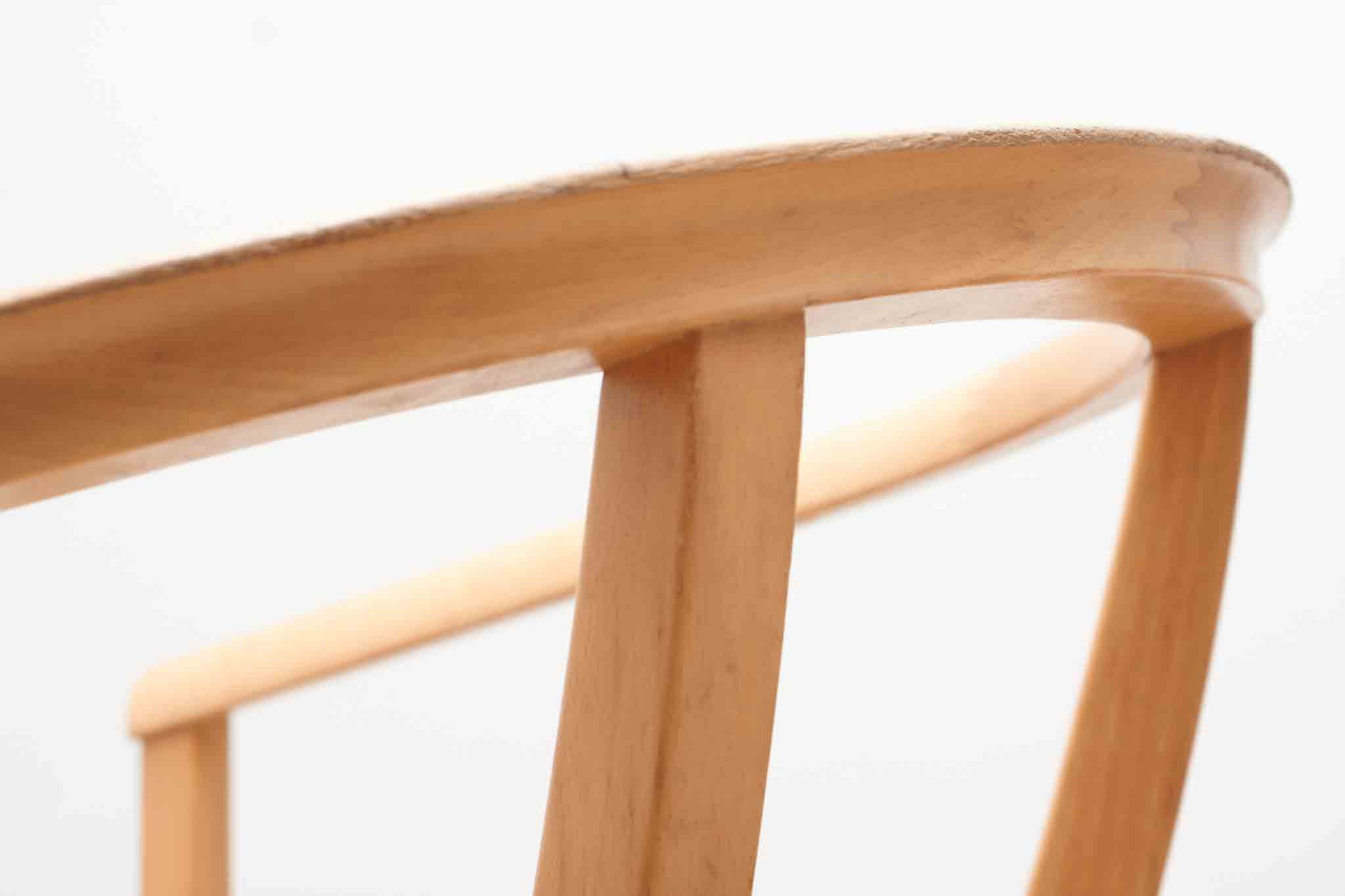 Lot de 4 chaises scandinave paillées Cartel de Belleville