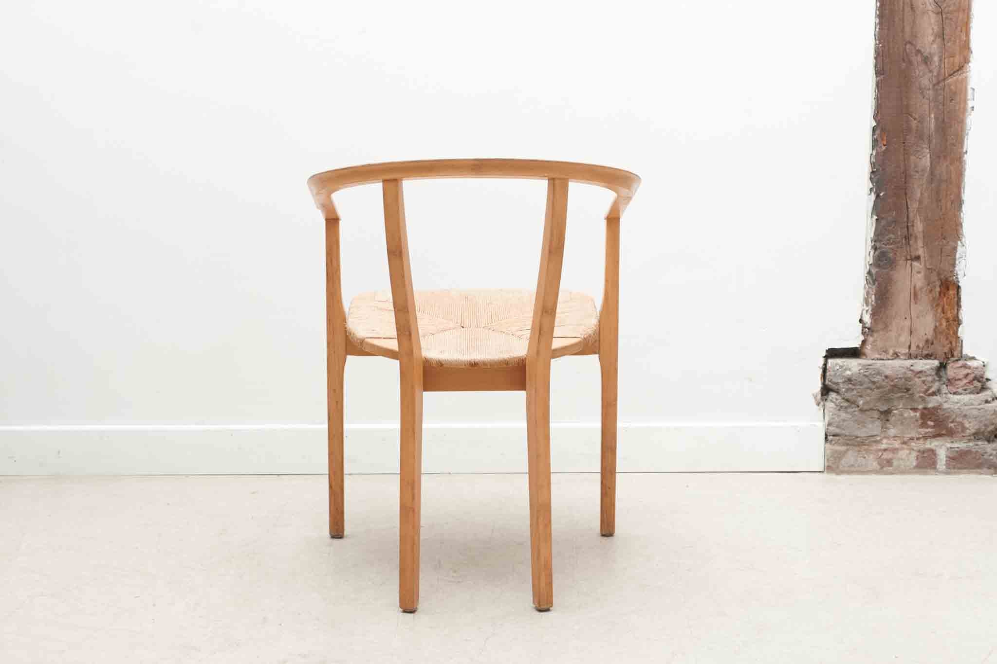 Lot de 4 chaises scandinave paillées Cartel de Belleville