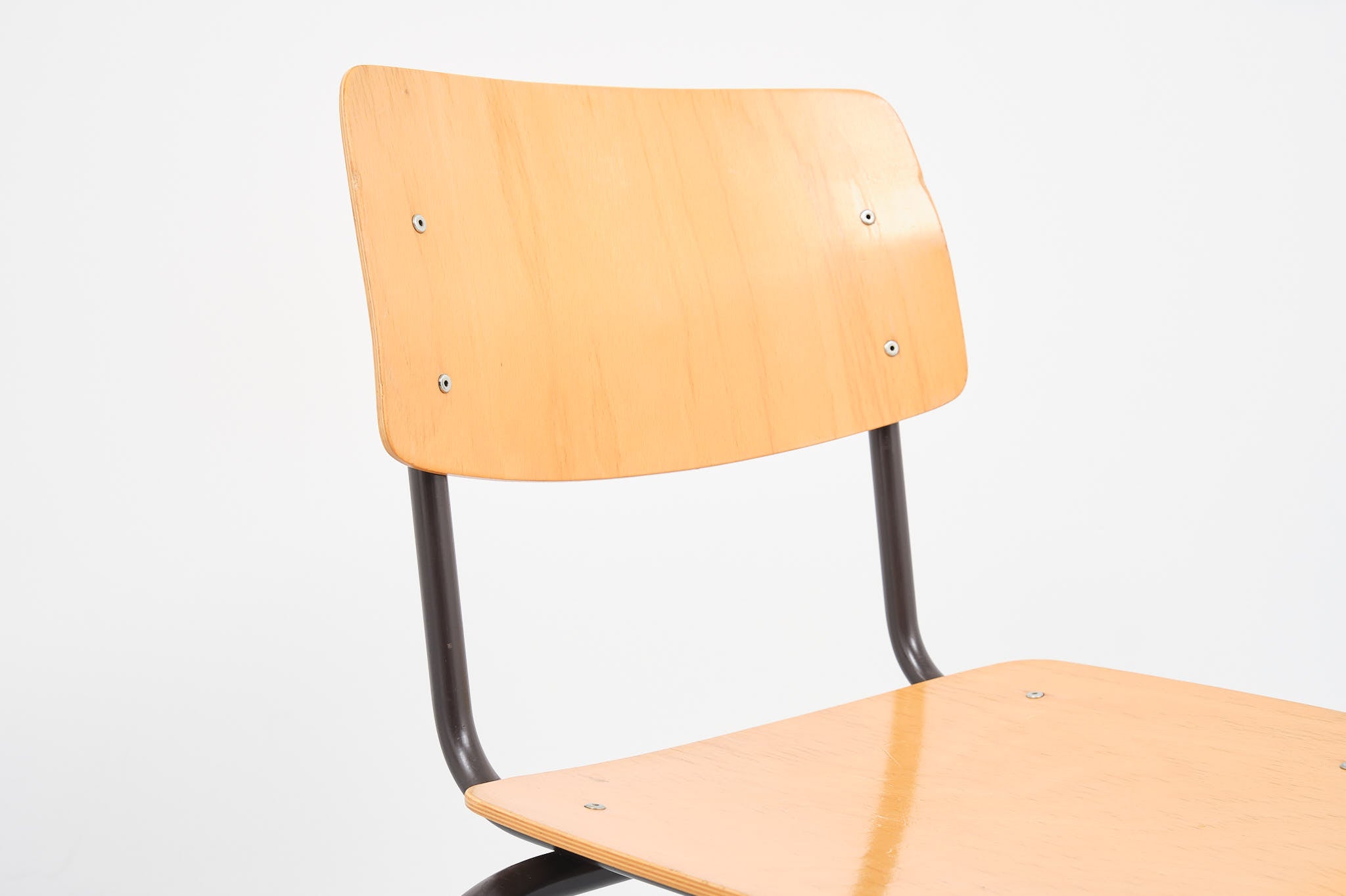 Chaise vintage Ahrend hêtre et gris chaud