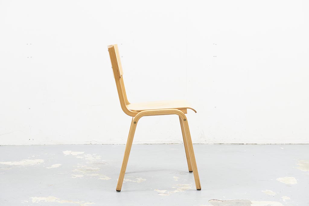 Chaise vintage Pagholz tout bois hêtre Cartel de Belleville
