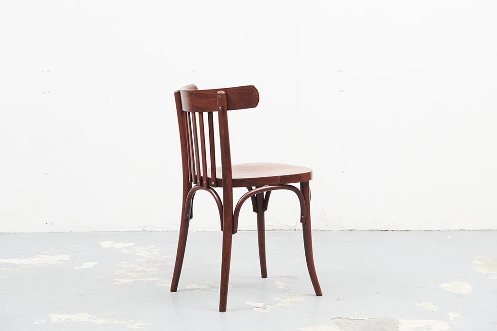 Chaise bistrot style Baumann acajou Cartel de Belleville