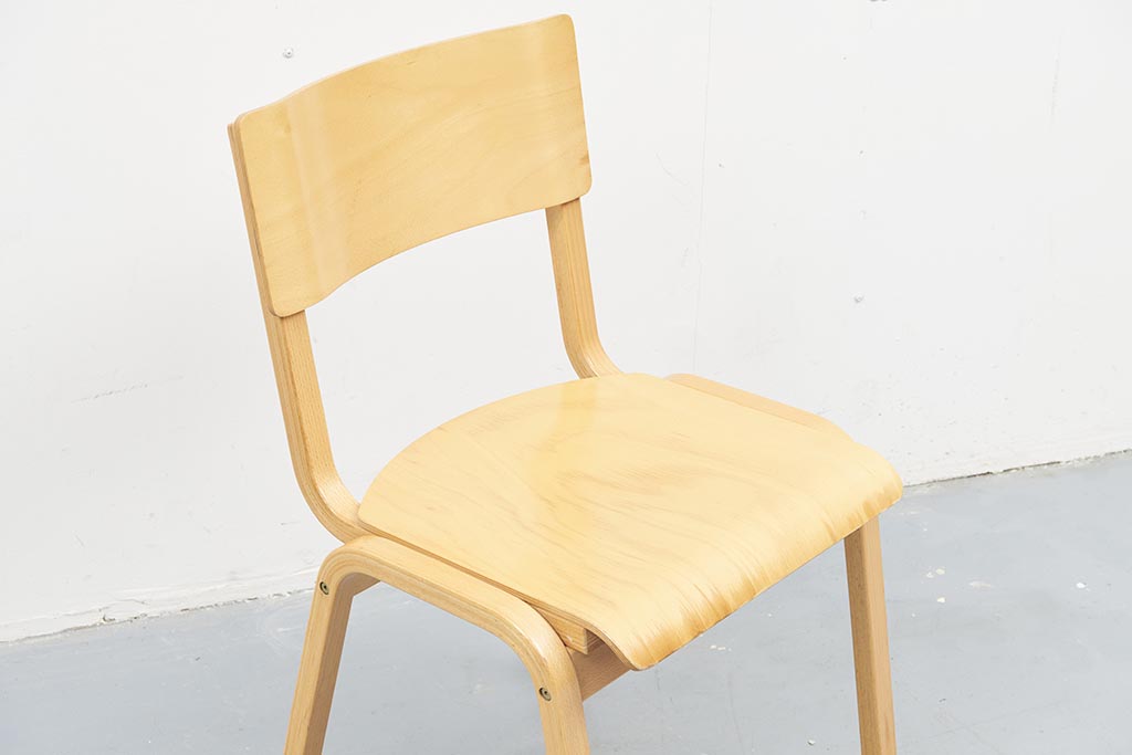 Chaise vintage Pagholz tout bois hêtre Cartel de Belleville