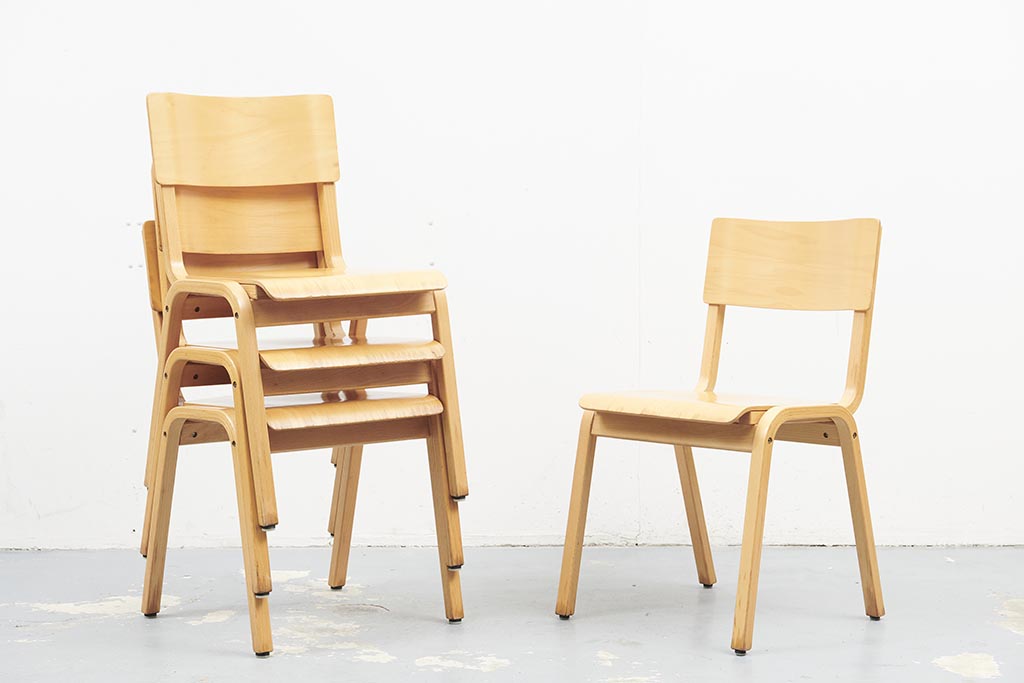 Chaise vintage Pagholz tout bois hêtre