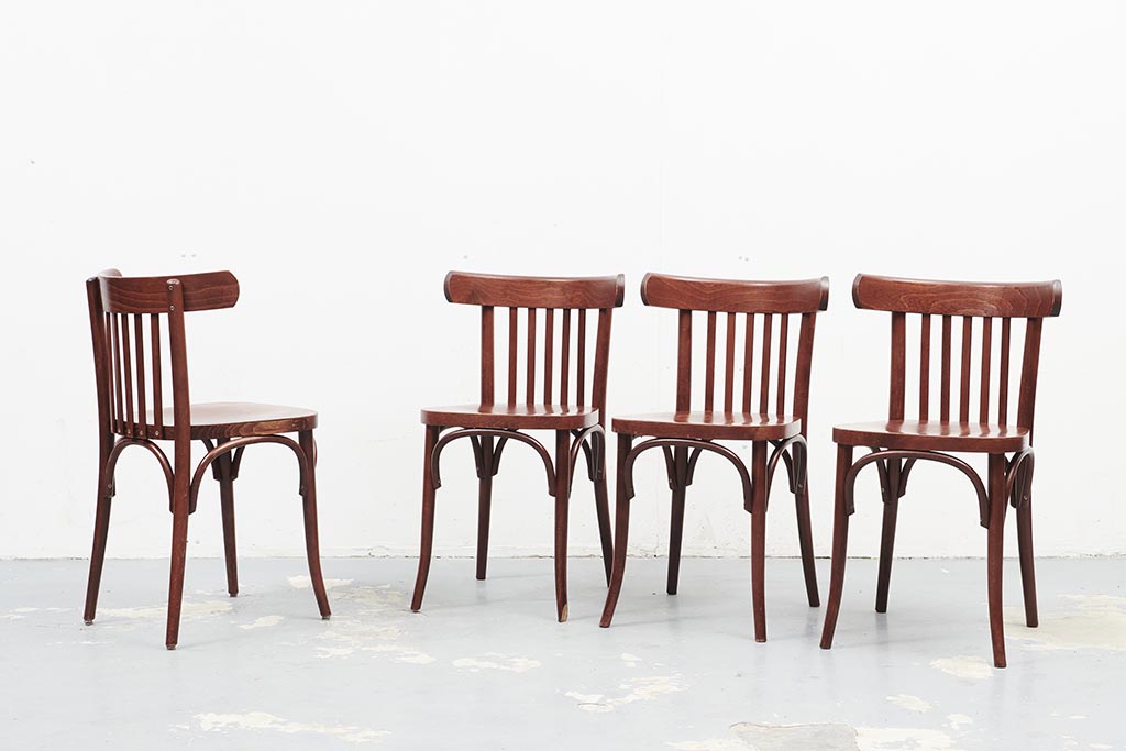 Chaise bistrot style Baumann acajou Cartel de Belleville