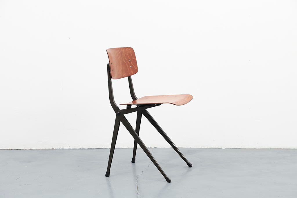 Chaise Marko S201 "Spinstoel" chêne / gris Cartel de Belleville
