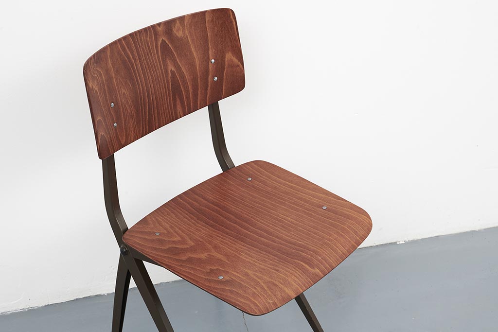 Chaise Marko S201 "Spinstoel" chêne / marron Cartel de Belleville